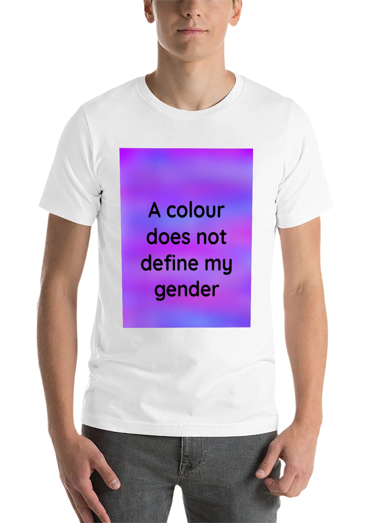 Black Colour Doesn't Define Gender Black T-Shirt view 14