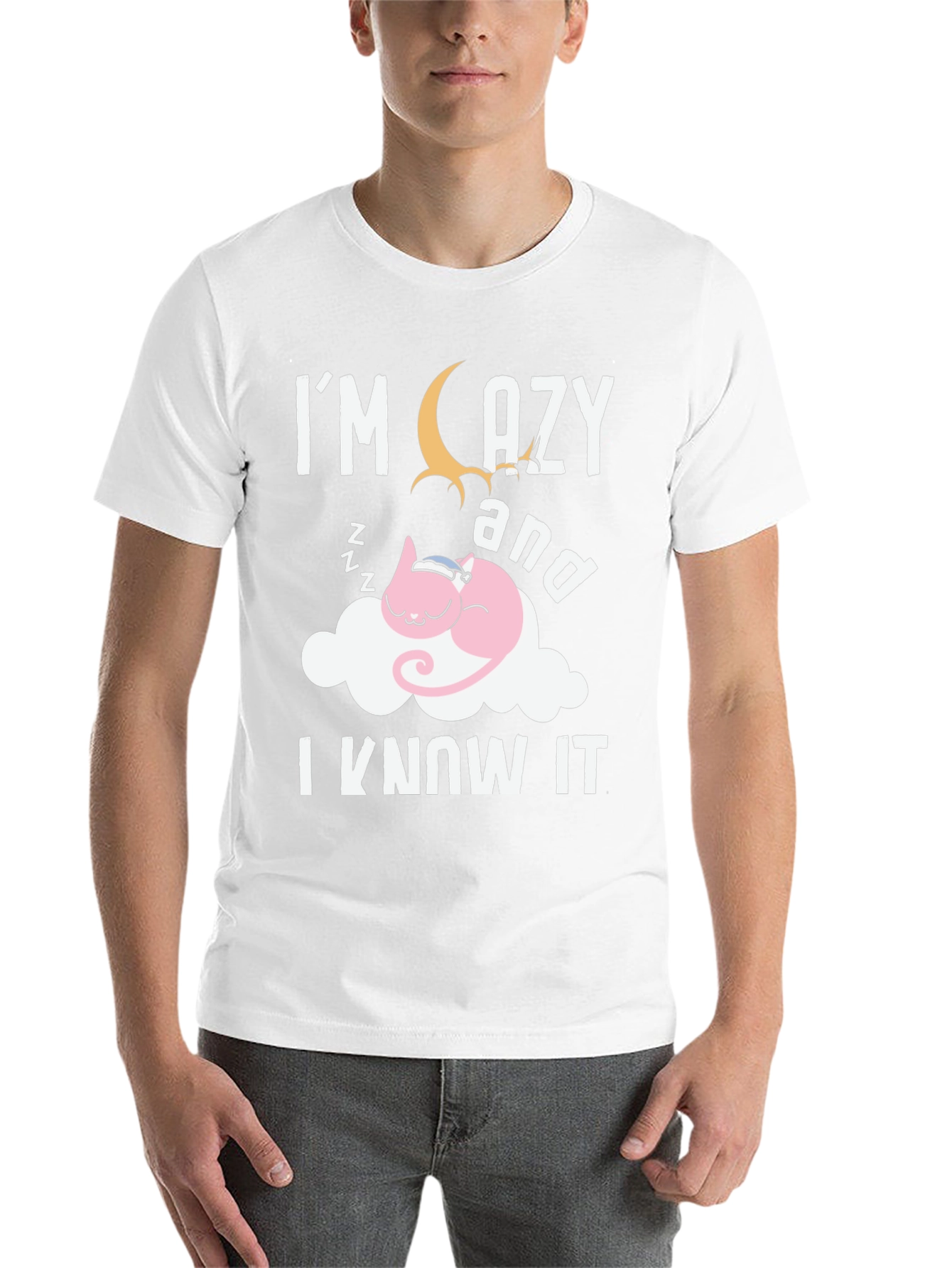 Black Lazy Cat Nap T-Shirt - Soft Cotton Blend view 14