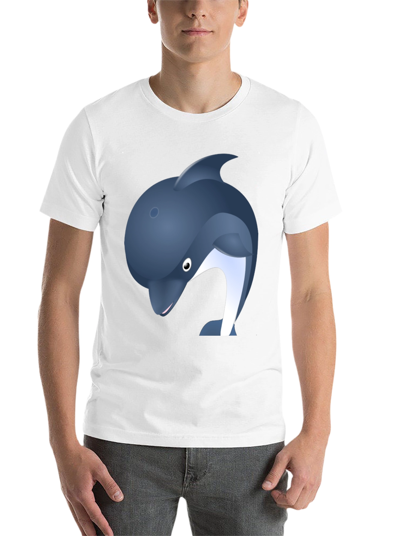 Black Dolphin Graphic Print Black Tee view 14