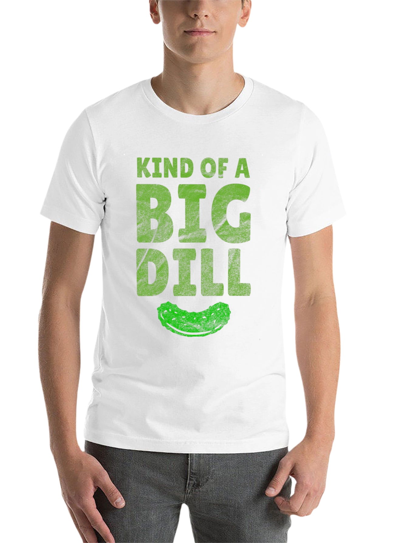 Black Kind of a Big Dill T-Shirt - Funny Pickle Tee view 14