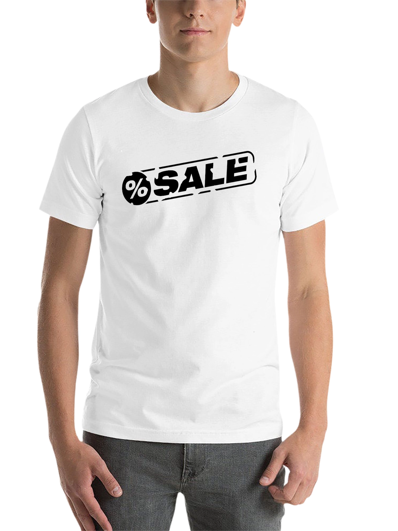 Black Sale Graphic Tee - Black Cotton Blend view 14
