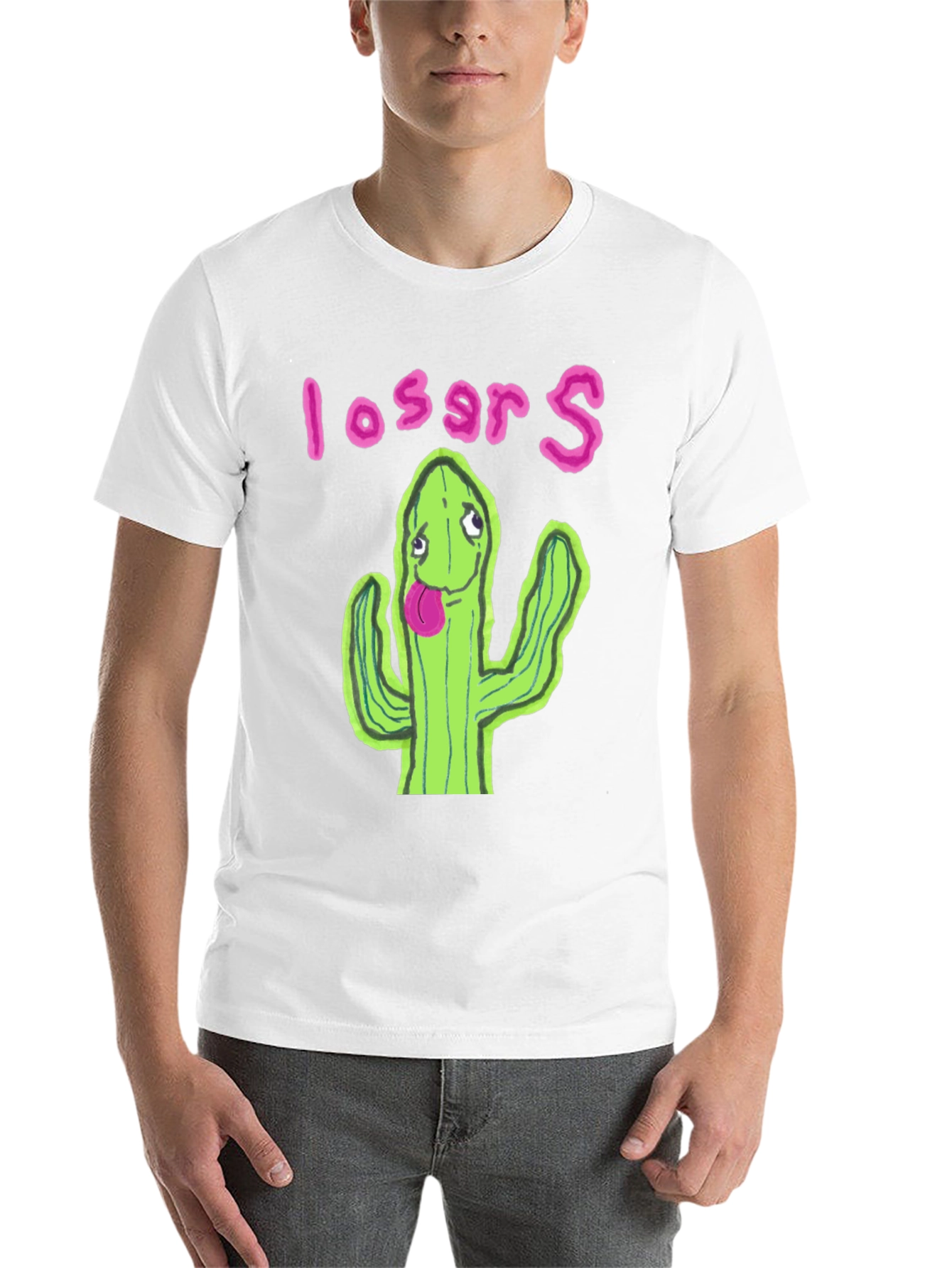 Black Cactus Losers Graphic Black T-Shirt view 14