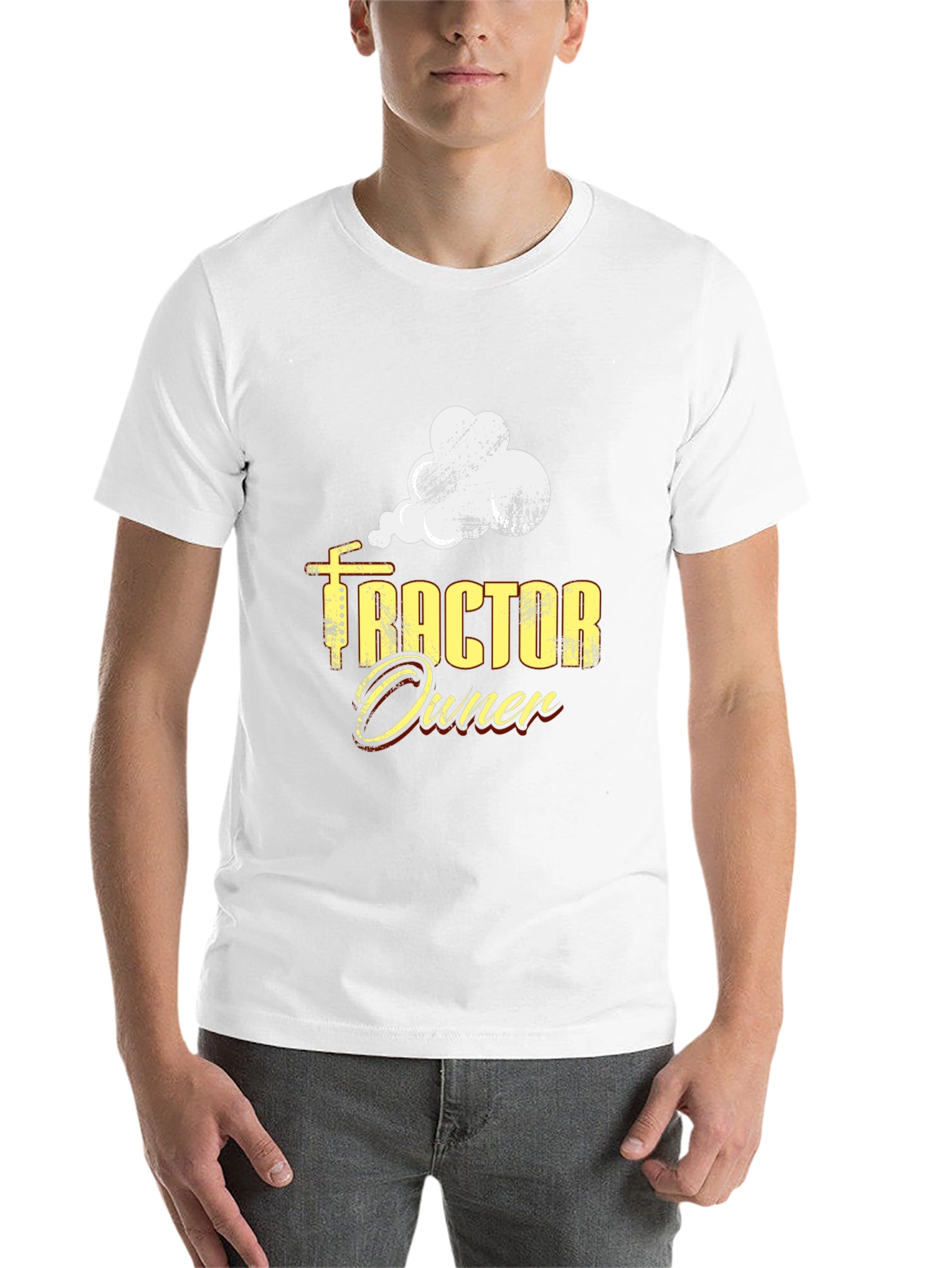 Black Tractor Owner Graphic Tee - Black Cotton Casual T-Shirt view 14