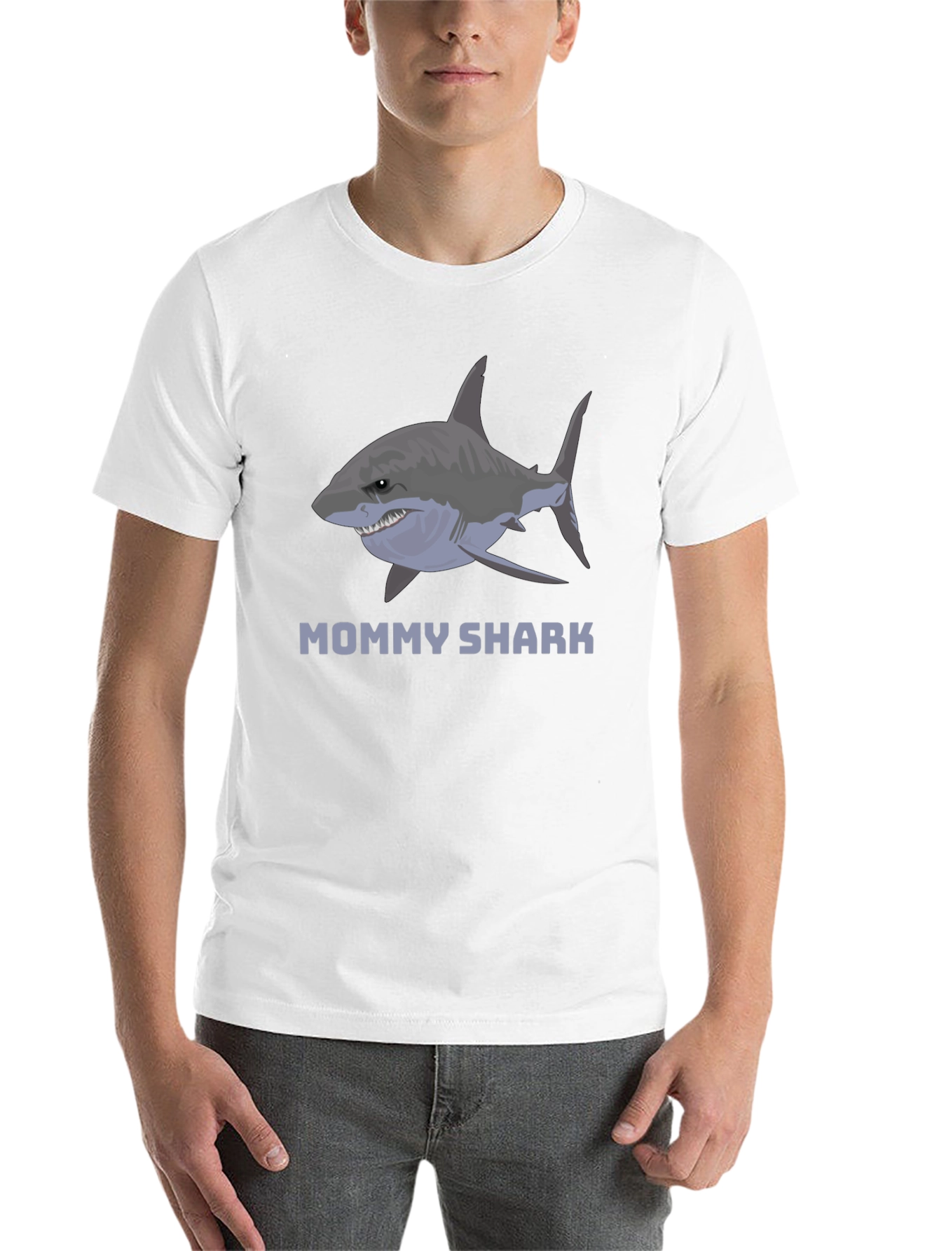 Black Mommy Shark Graphic Tee -  Stylish Cotton Blend view 14