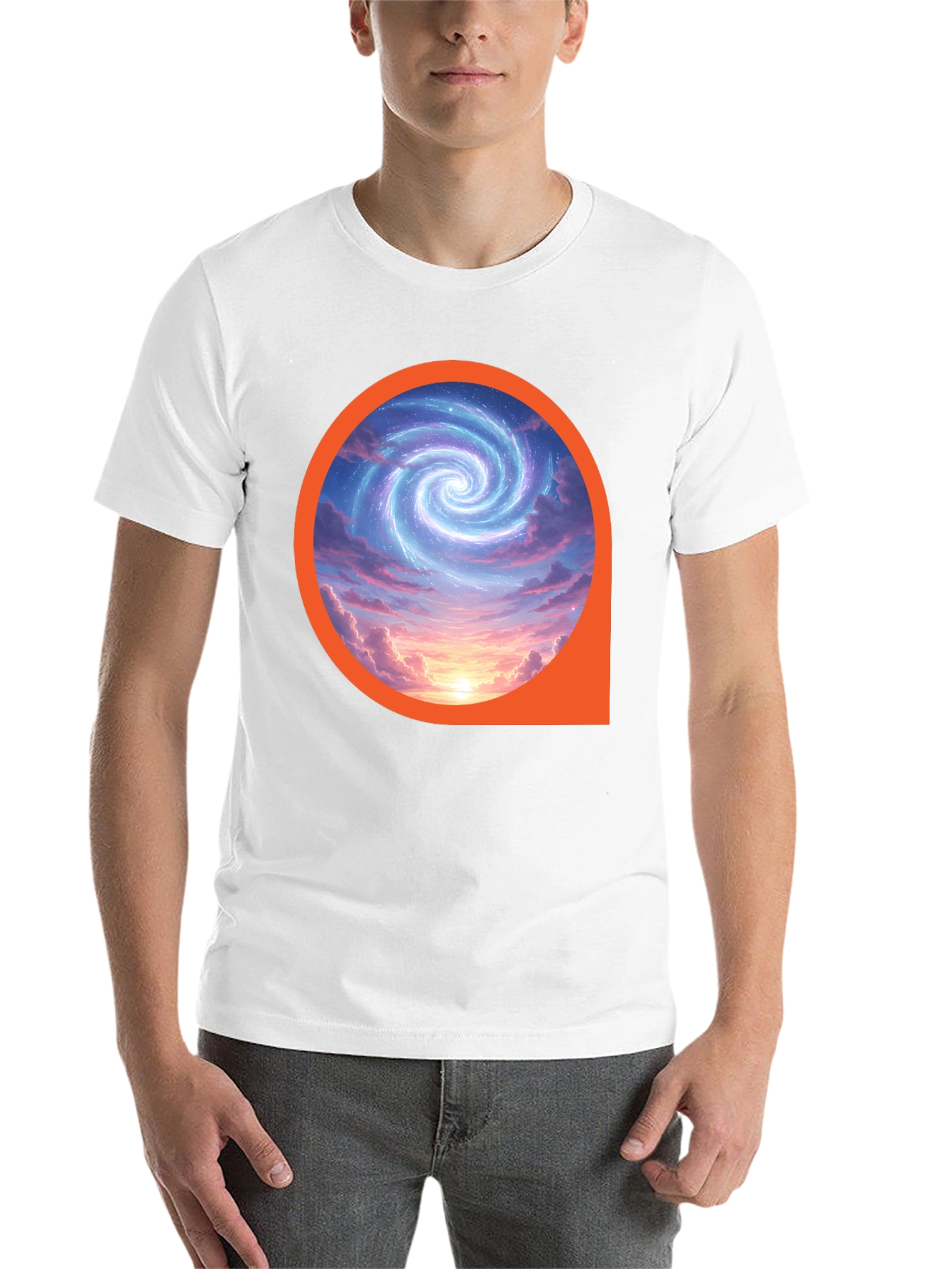 Black Cosmic Swirl Graphic Tee - Modern Style view 14
