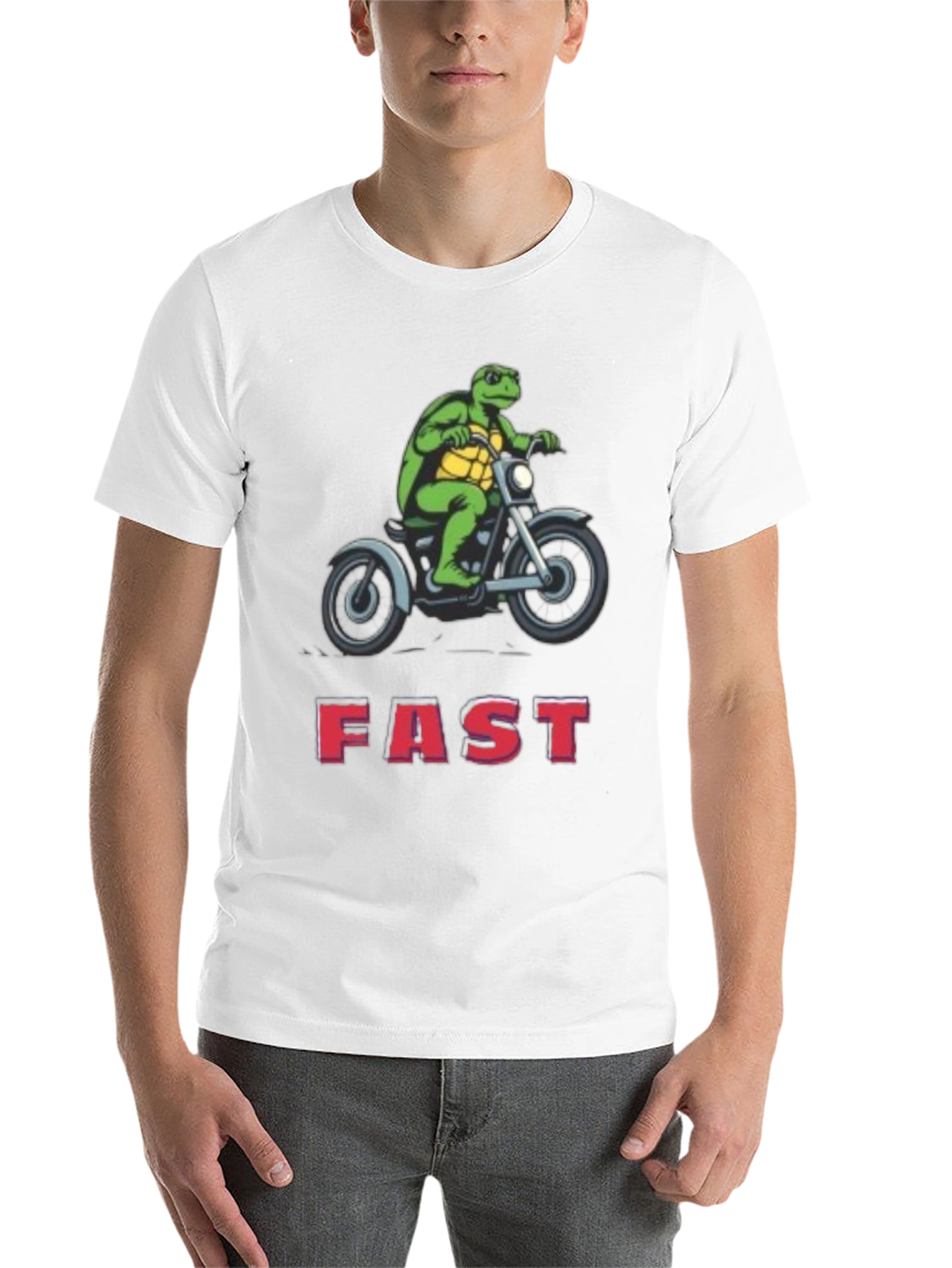 Black Turtle on Motorcycle FAST T-Shirt view 14