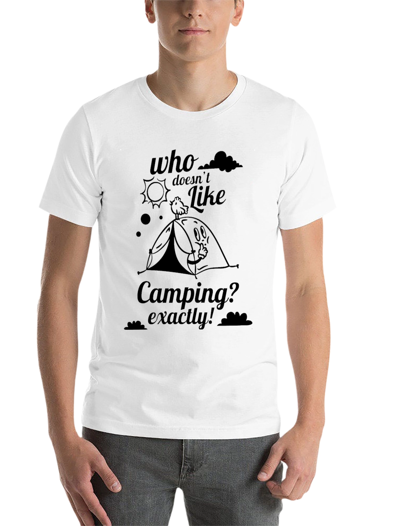 Black Camping Graphic Tee - Who Doesn't Like Camping? view 14