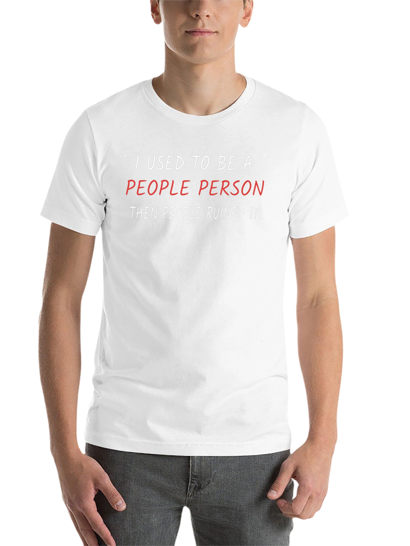 Black Funny 'People Person' Graphic Tee - Black view 14