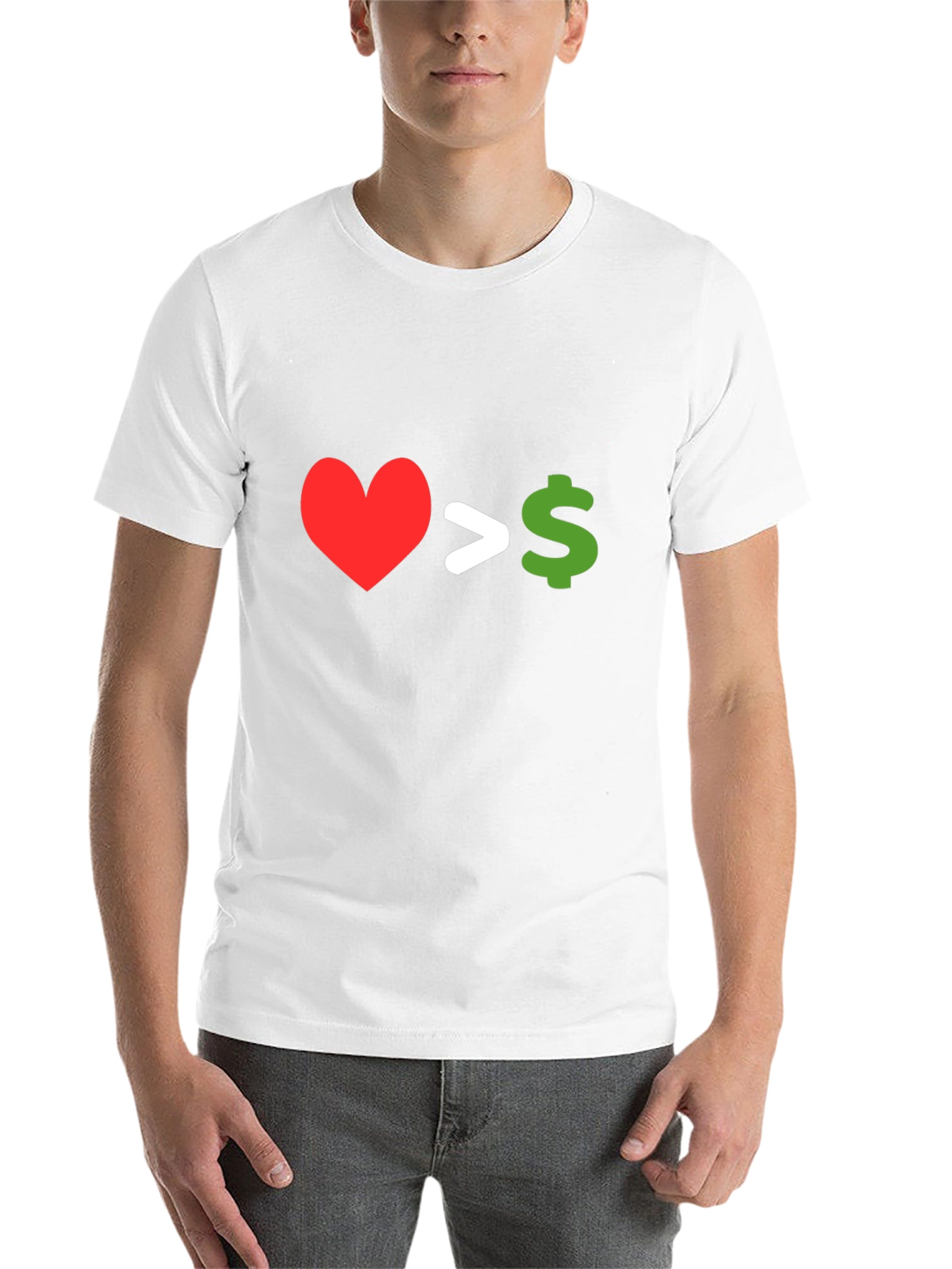 Black Love Over Money Graphic T-Shirt view 14