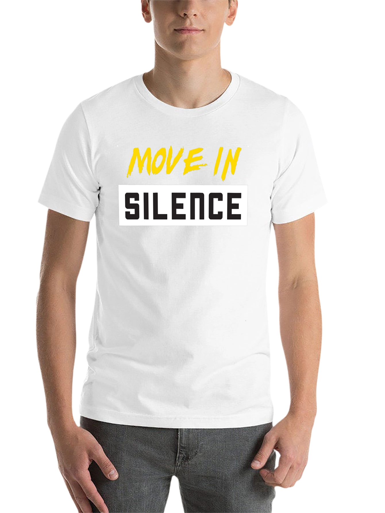 Black Move In Silence Graphic T-Shirt - Black view 14