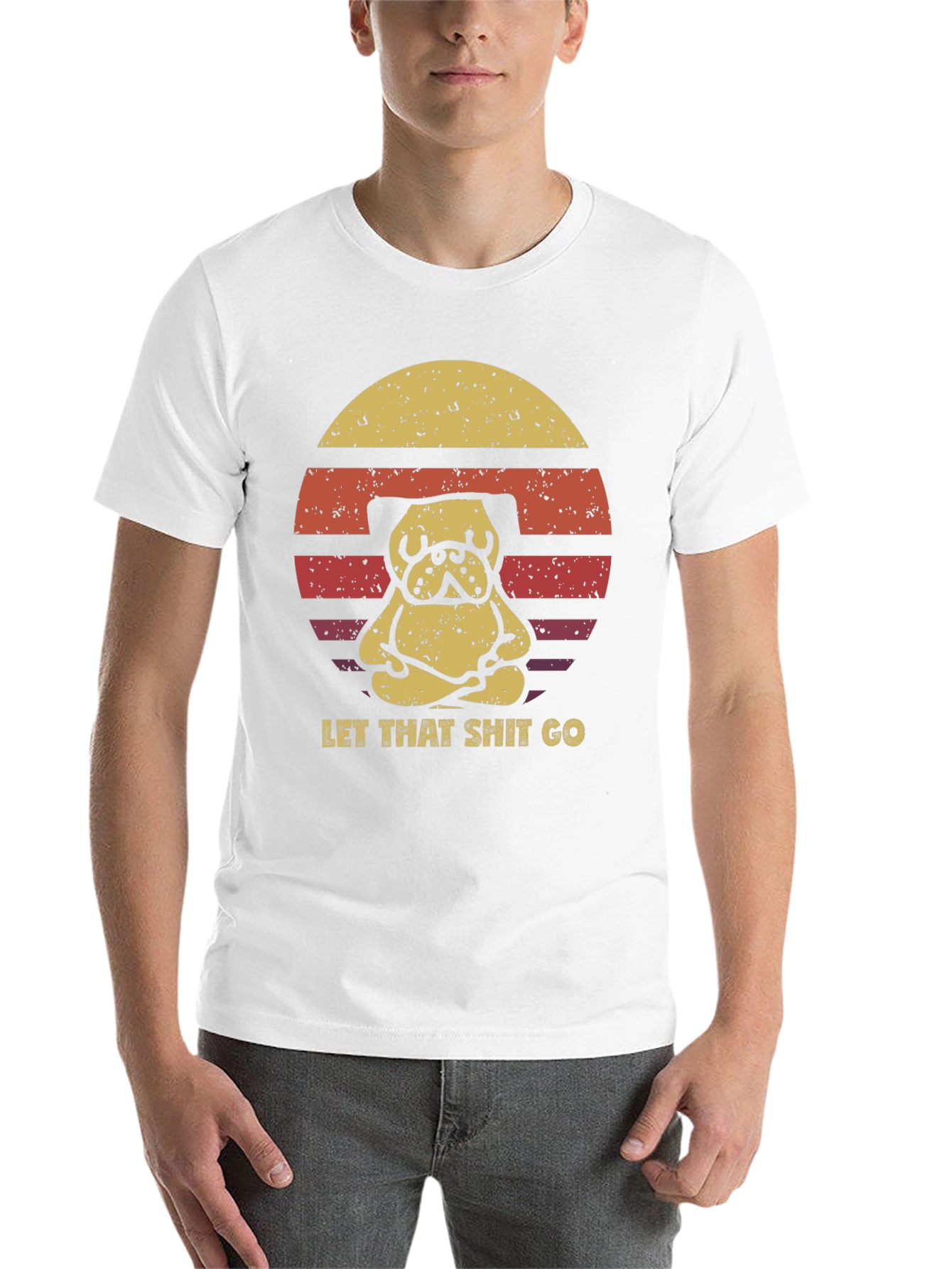 Black Zen Pug T-Shirt - Let That Shit Go view 14