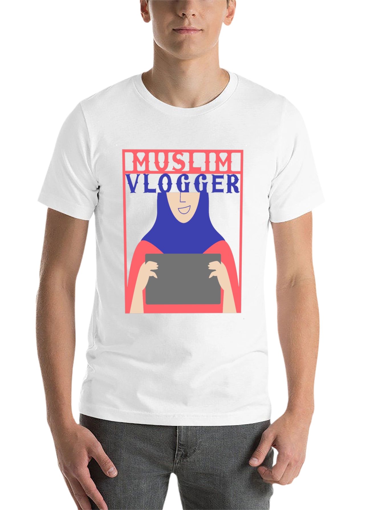 Black Muslim Vlogger Graphic T-Shirt - Unisex view 14