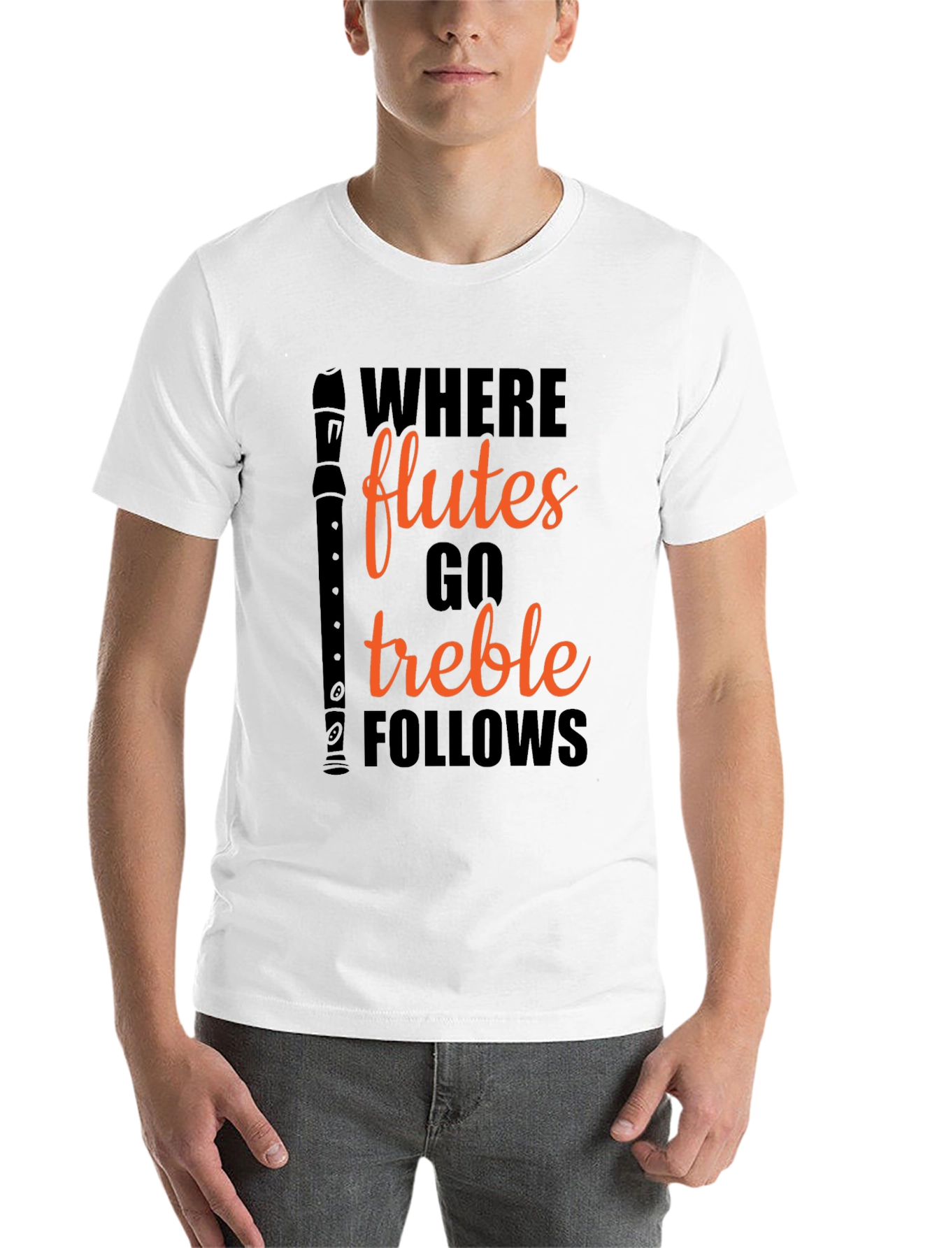 Where Flutes Go Treble Follows Black T-Shirt - 14