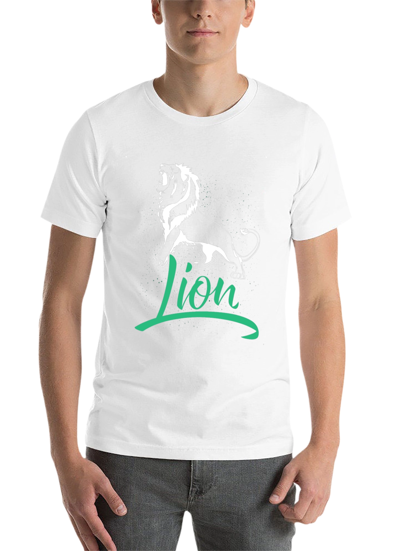 Black Lion Graphic Tee - Black Cotton T-Shirt view 14
