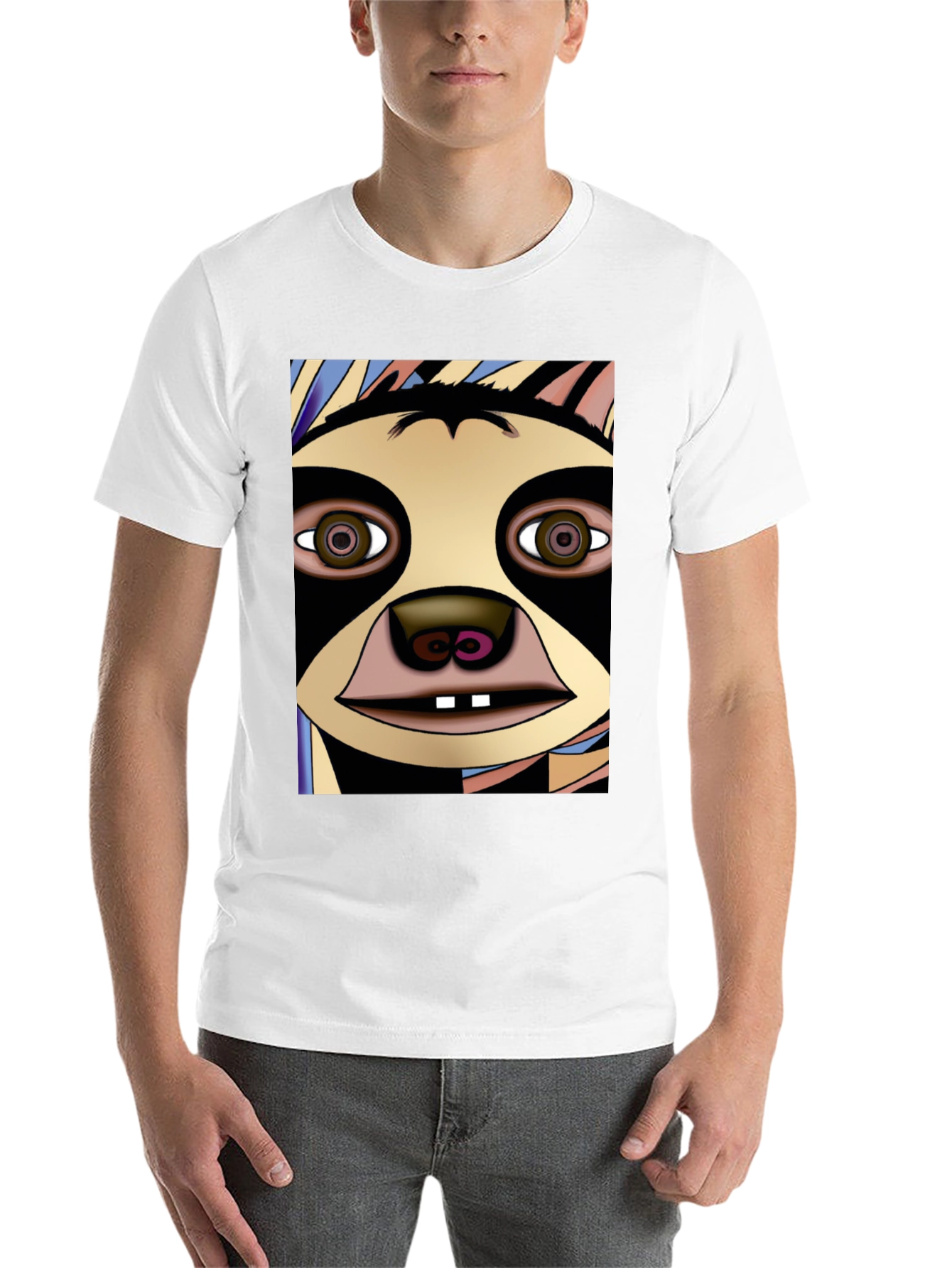 Black Sloth Face Graphic Tee - Unique Design view 14
