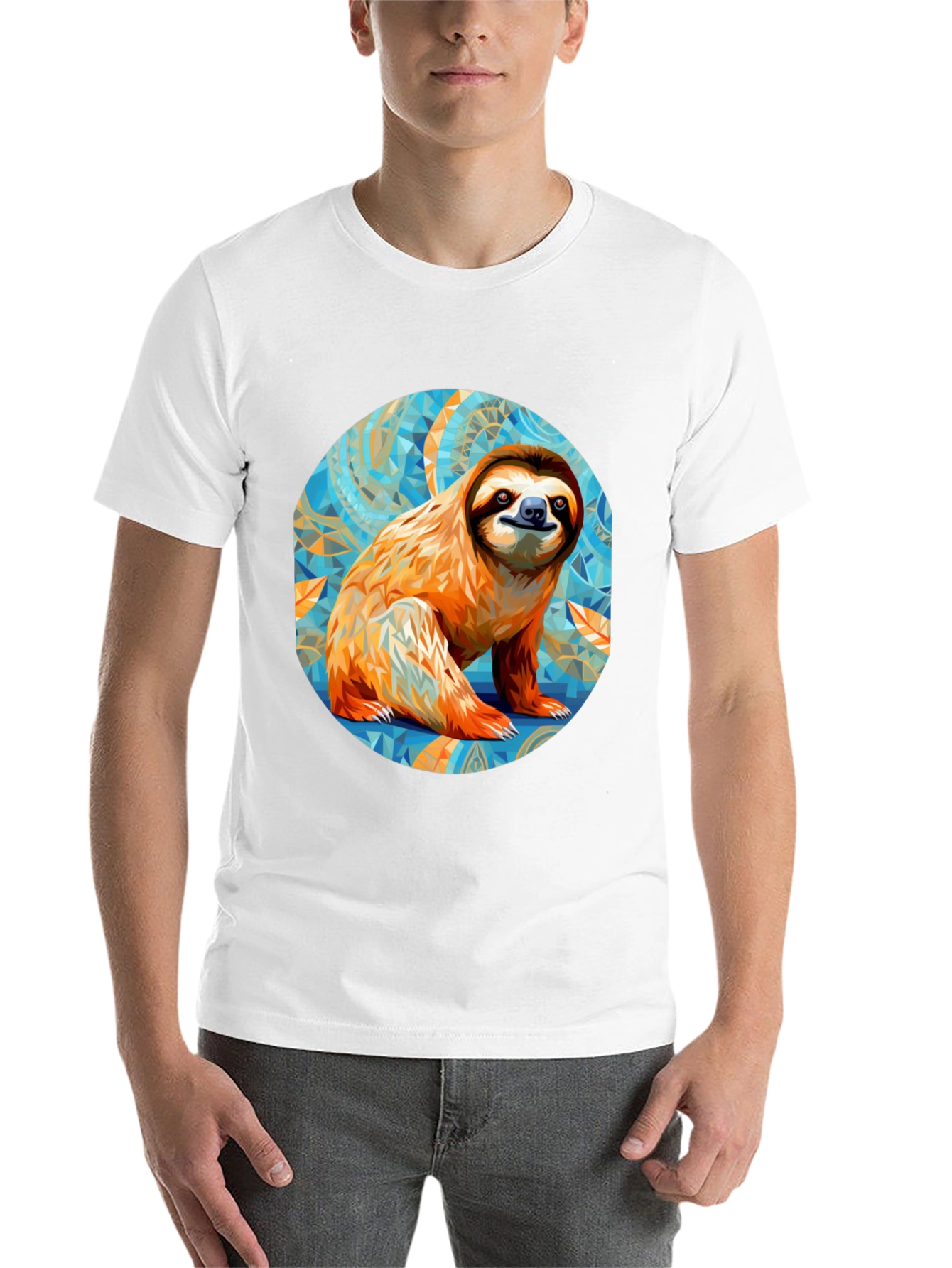 Black Sloth Graphic Tee - Men's Black T-Shirt view 14