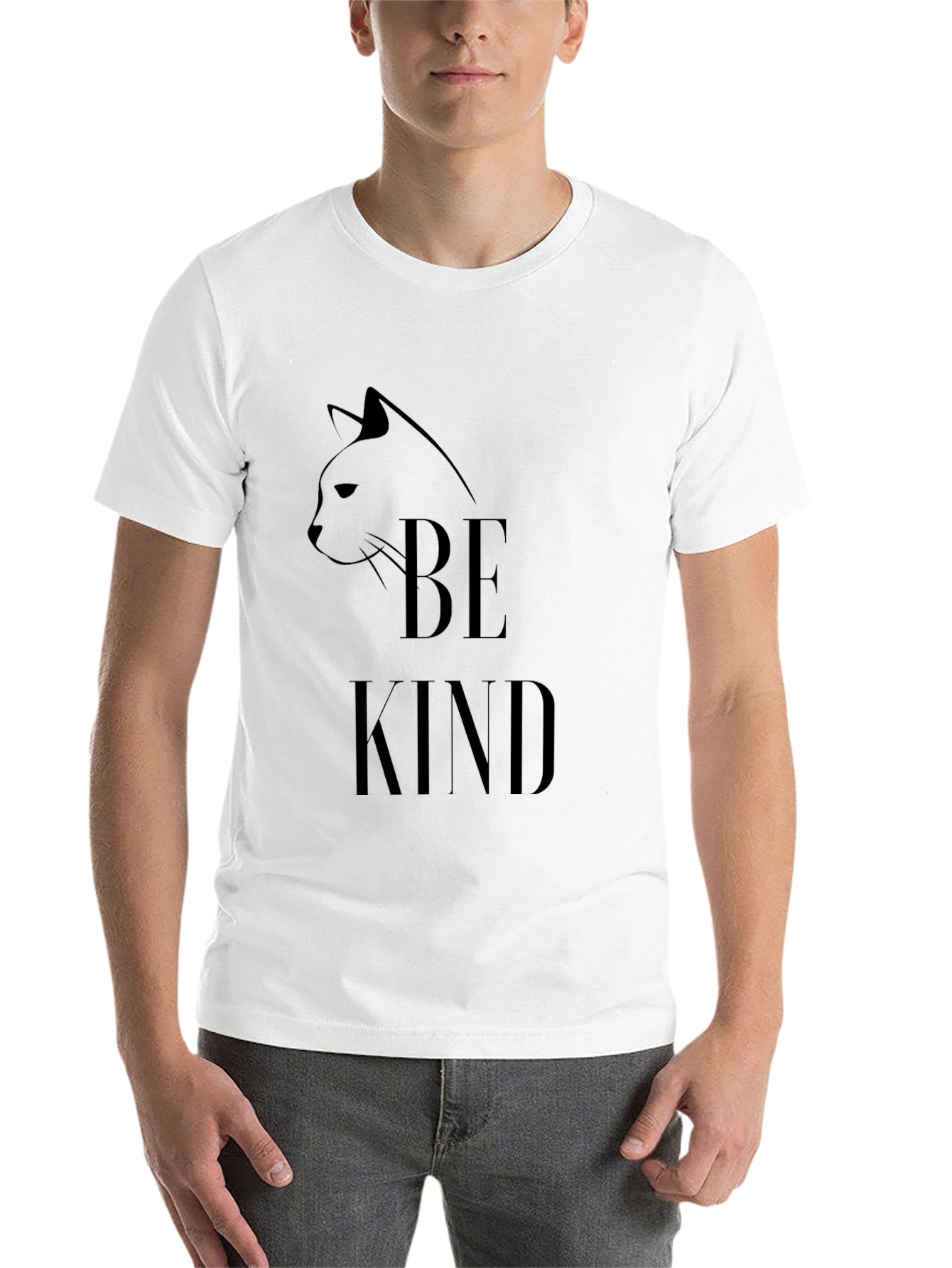 Black Be Kind Cat Graphic T-Shirt view 14