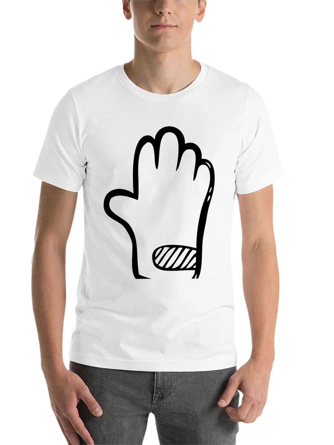 Black Novelty Hand Graphic Black T-Shirt view 14