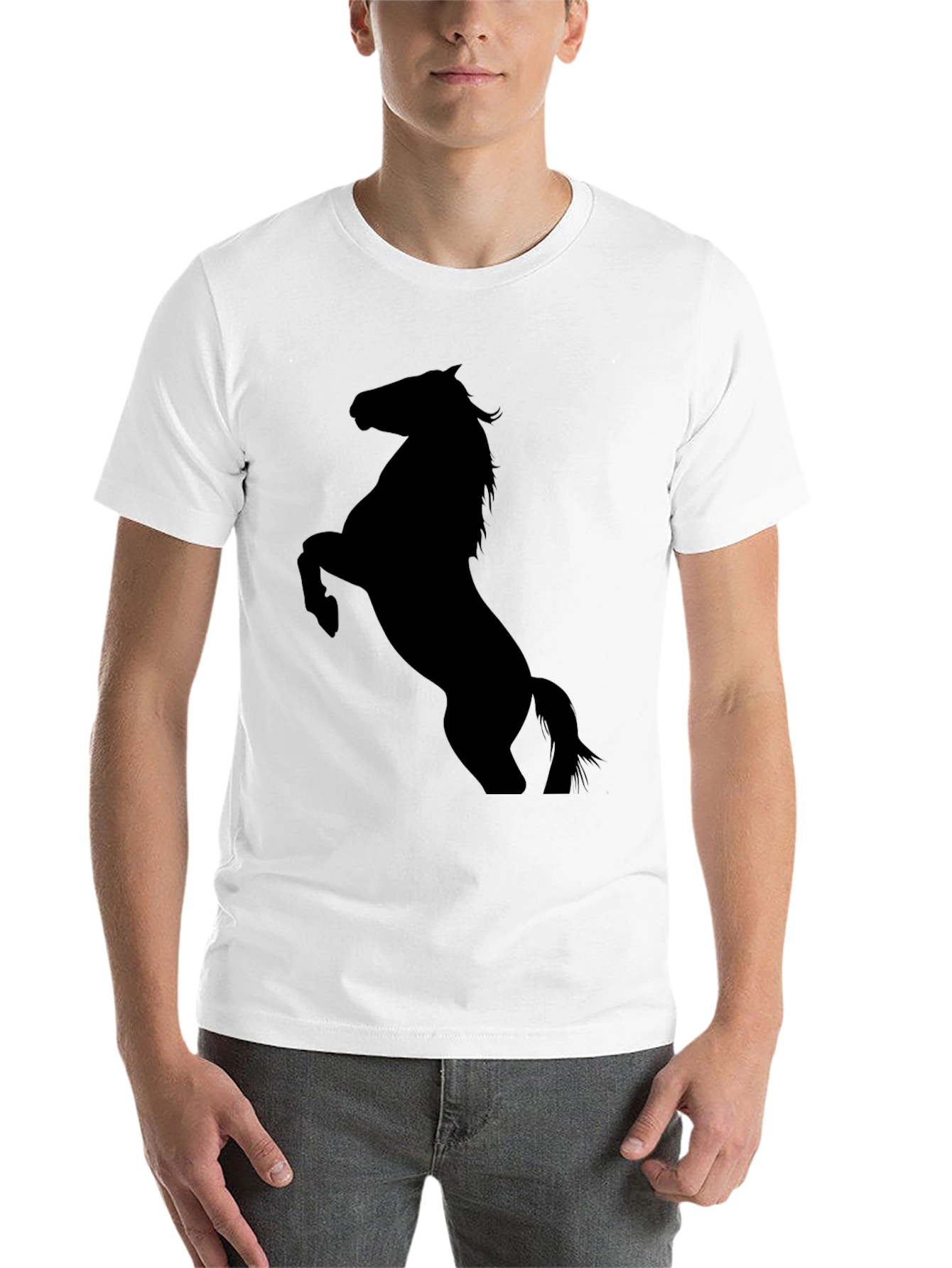 Black Black Horse Silhouette Tee - Equestrian Style view 14
