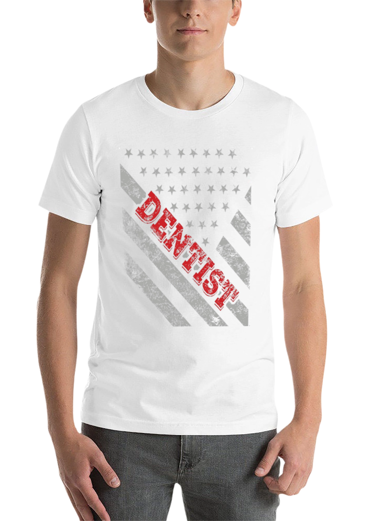 Black Dentist American Flag T-Shirt view 14