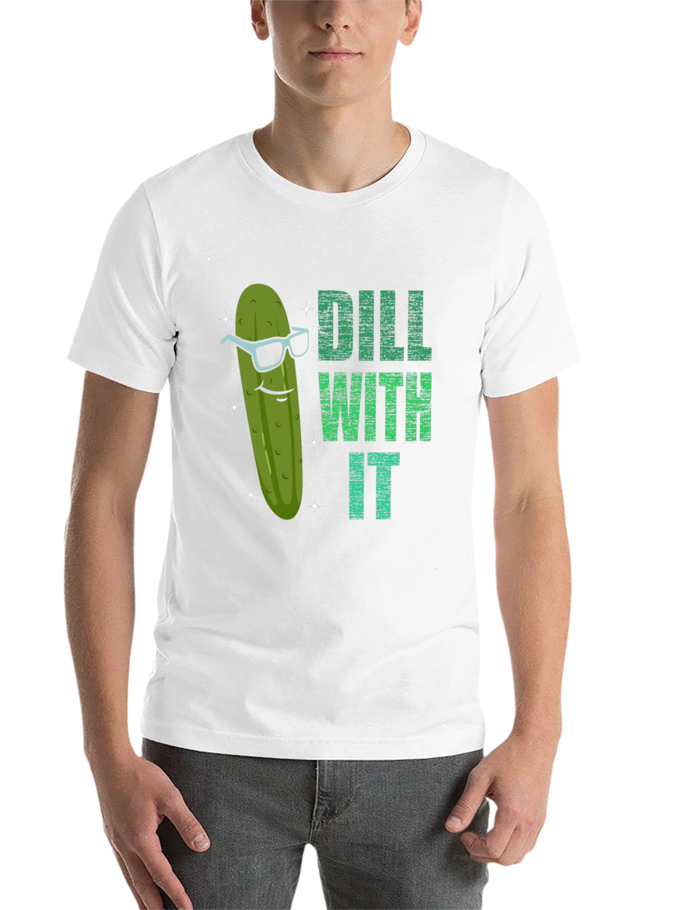 Black Dill With It Funny Pickle Graphic T-Shirt view 14