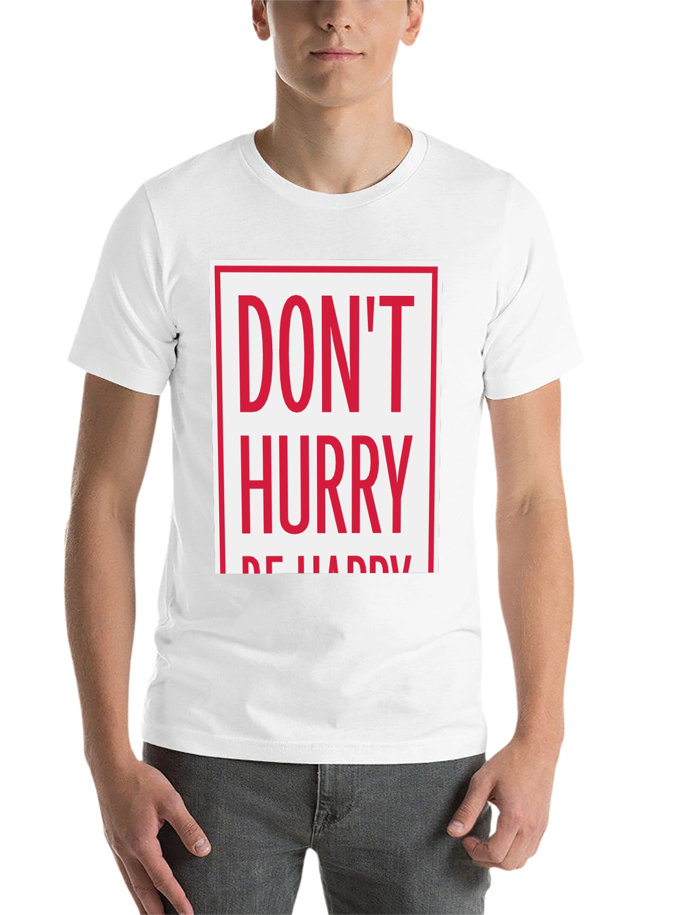 Black Don't Hurry Be Happy Graphic Tee view 14