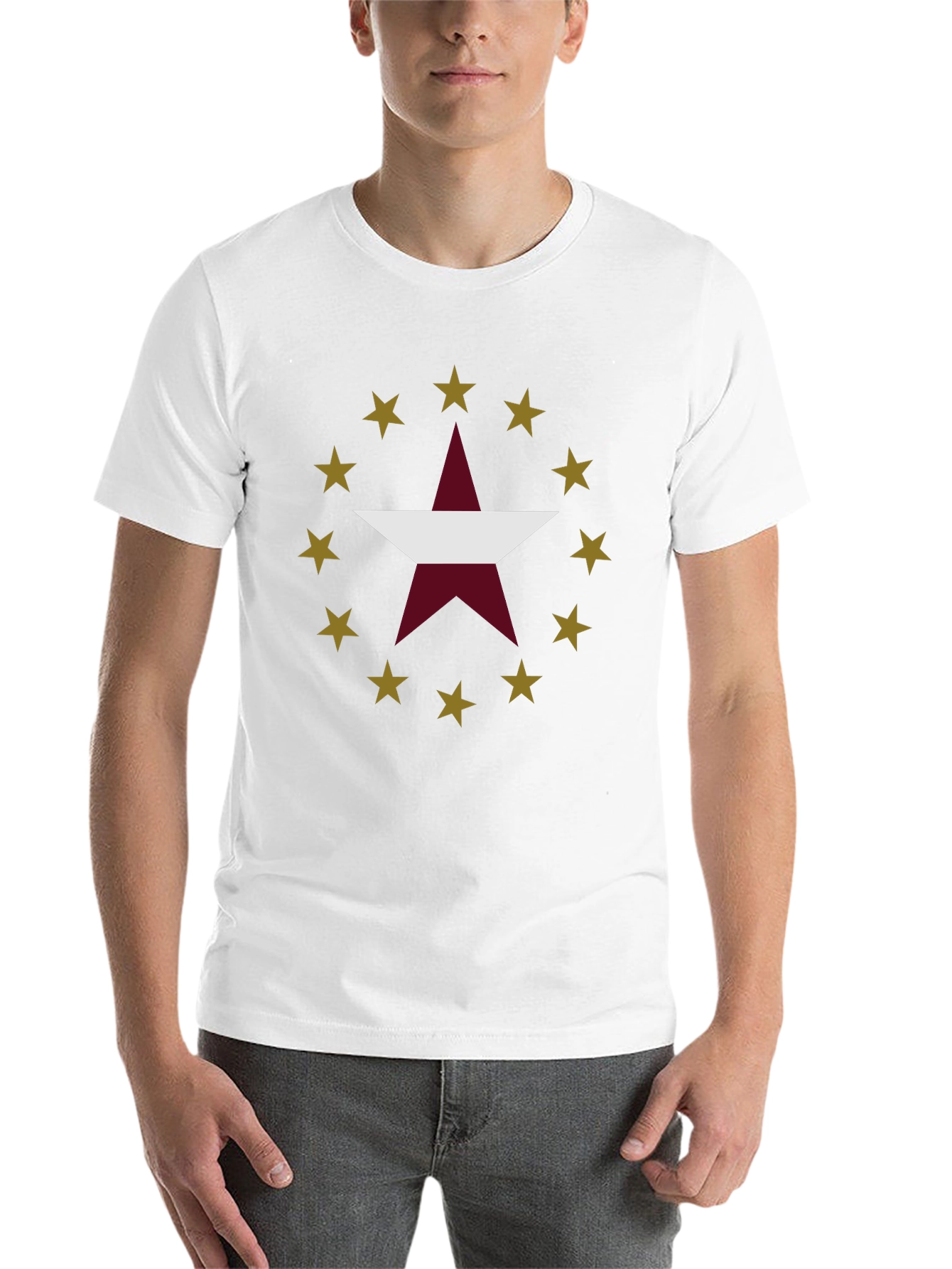 Black Star Design Black T-Shirt view 14