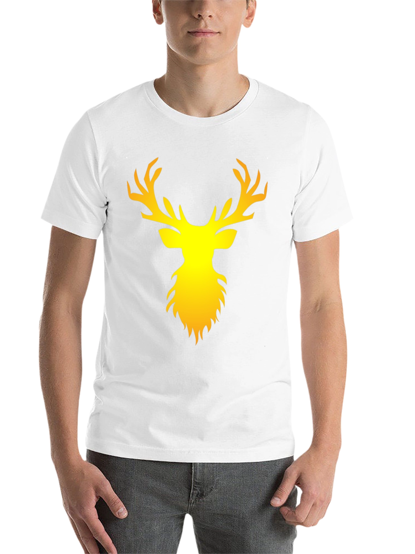 Black Stag Graphic Print Black T-Shirt view 14