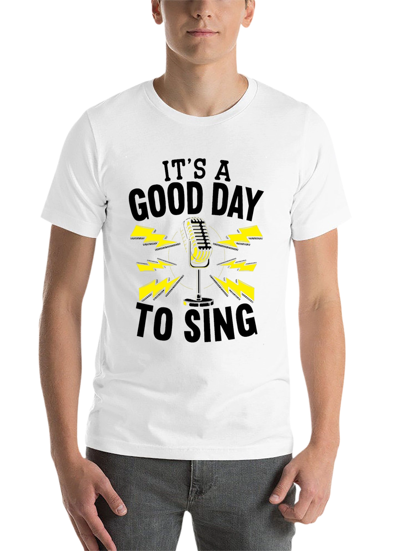 Black It's A Good Day To Sing Black Graphic Tee view 14