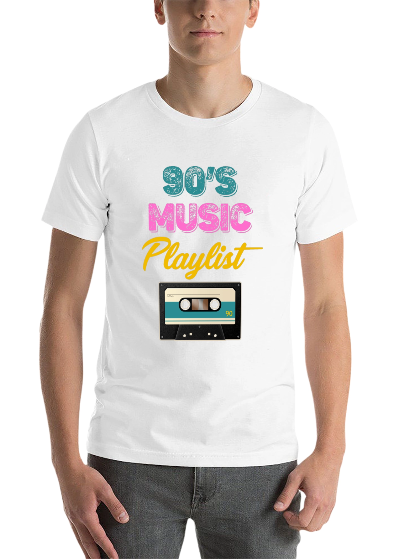 Black 90's Music Playlist Graphic Tee view 14
