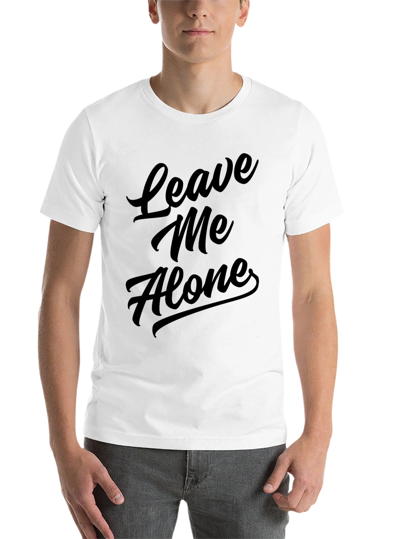 Black Leave Me Alone Black Graphic Tee view 14