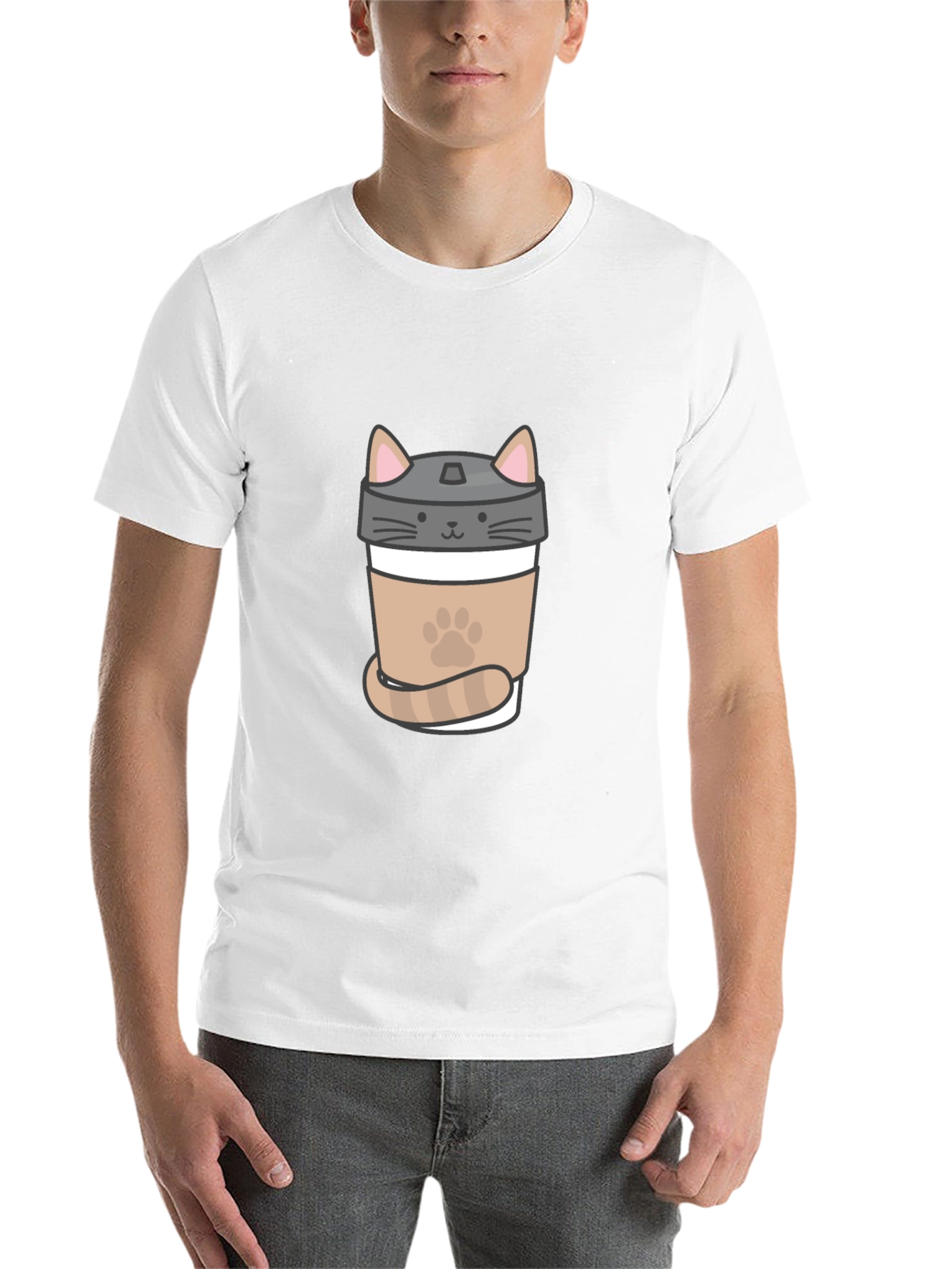 Black Cat Coffee T-Shirt - Cute Coffee Lover Tee view 14