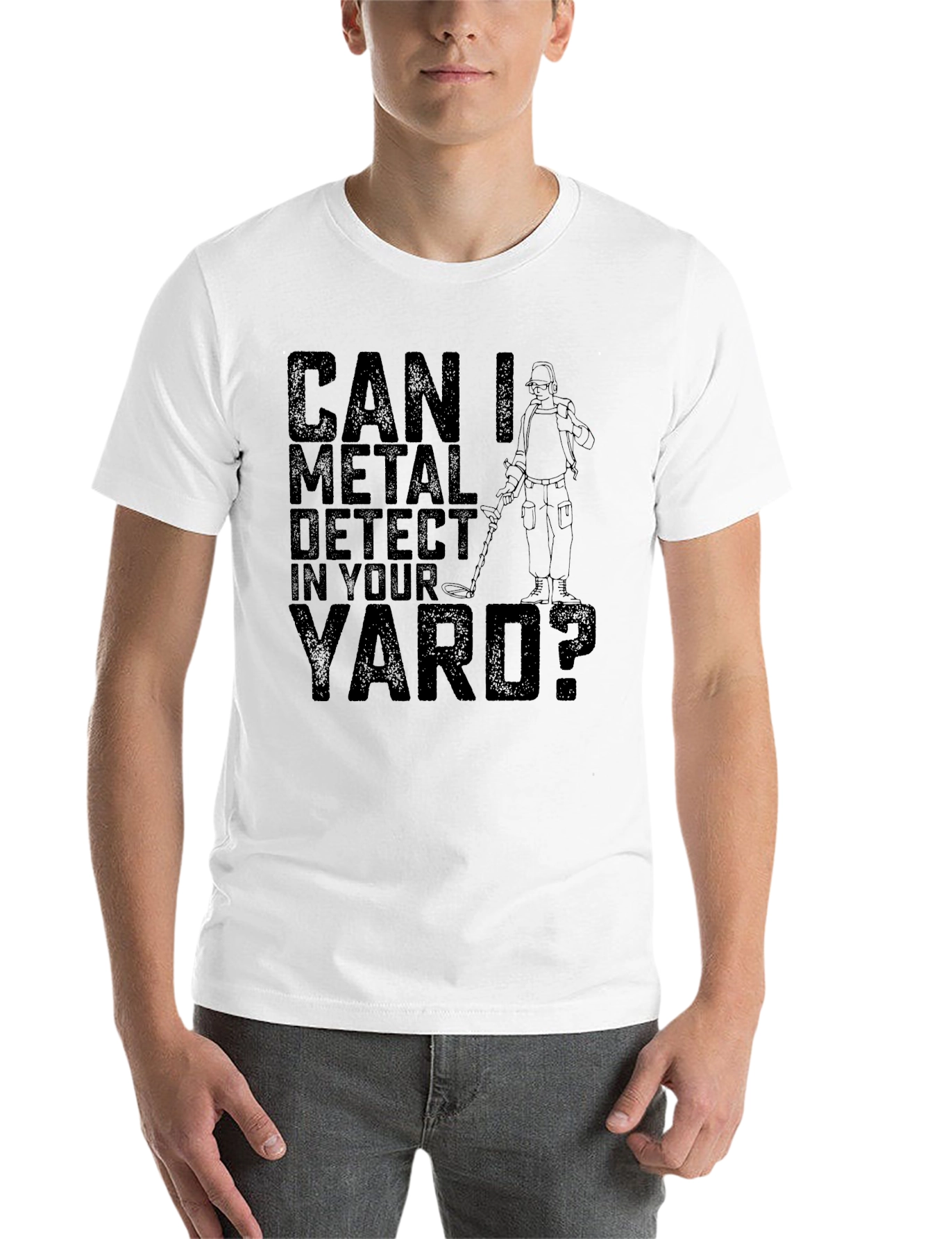 Black Can I Metal Detect In Your Yard Black T-Shirt view 14