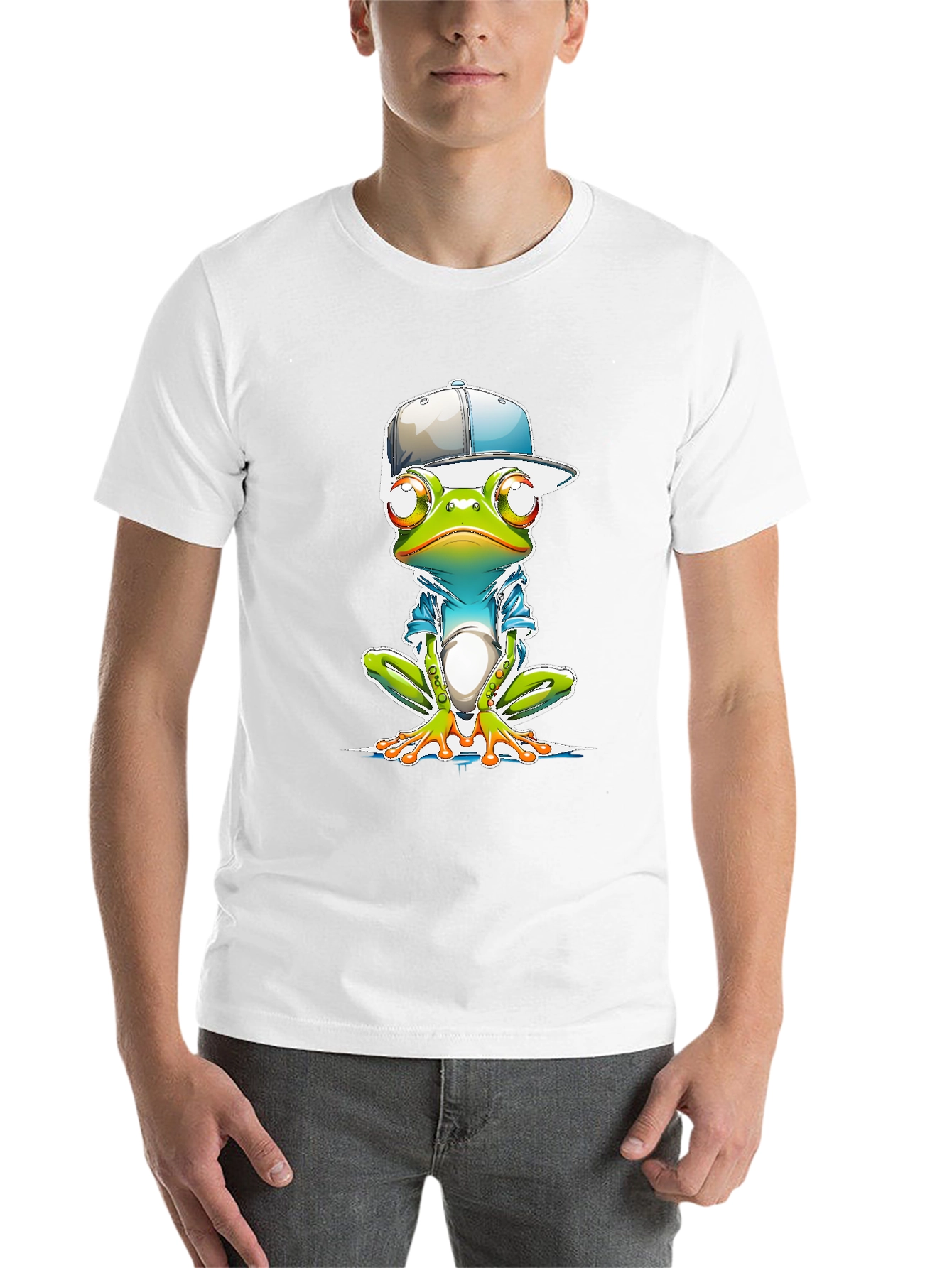 Black Cool Frog Graphic Tee view 14