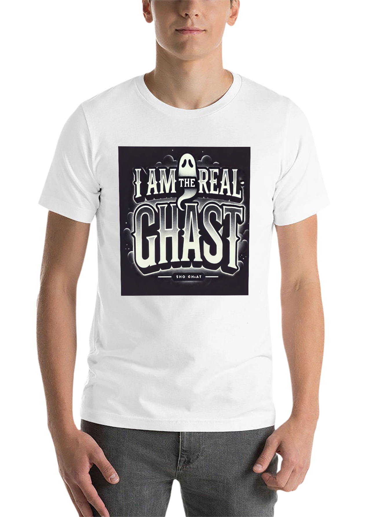 Black I AM The Real Ghast Graphic Tee, Halloween view 14