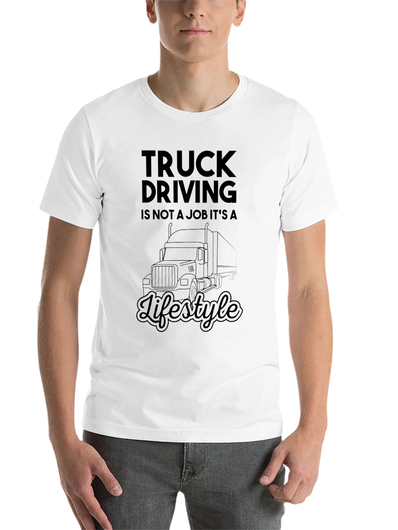 Black Truck Driving Lifestyle Tee view 14