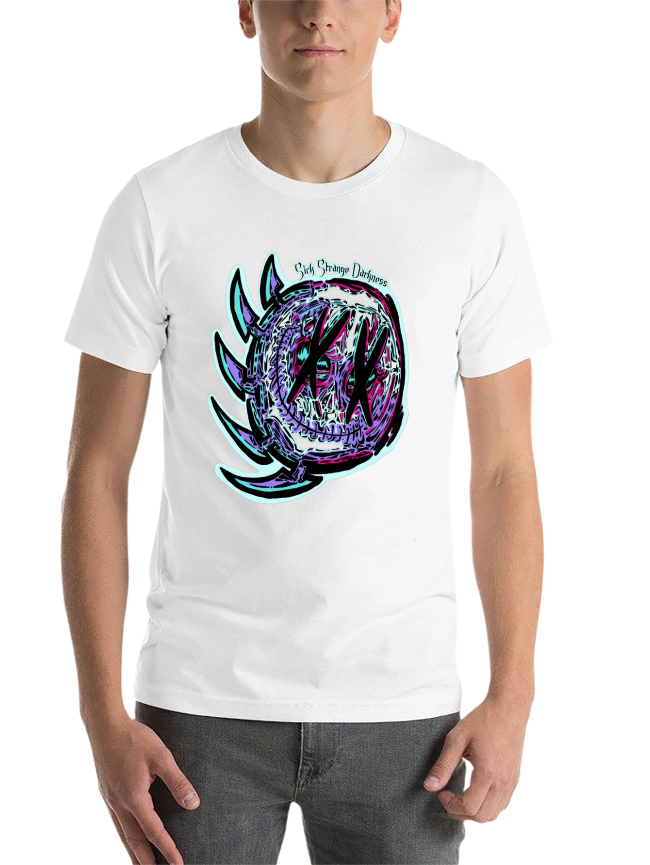 Black Sick Strange Darkness Graphic Tee view 14