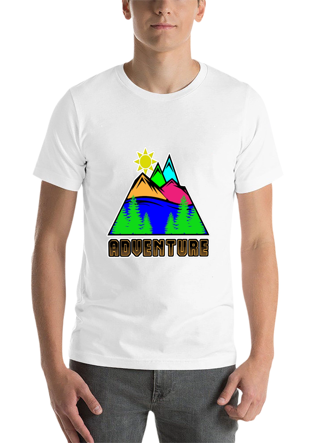 Black Adventure Graphic T-Shirt - Nature Inspired Design view 14