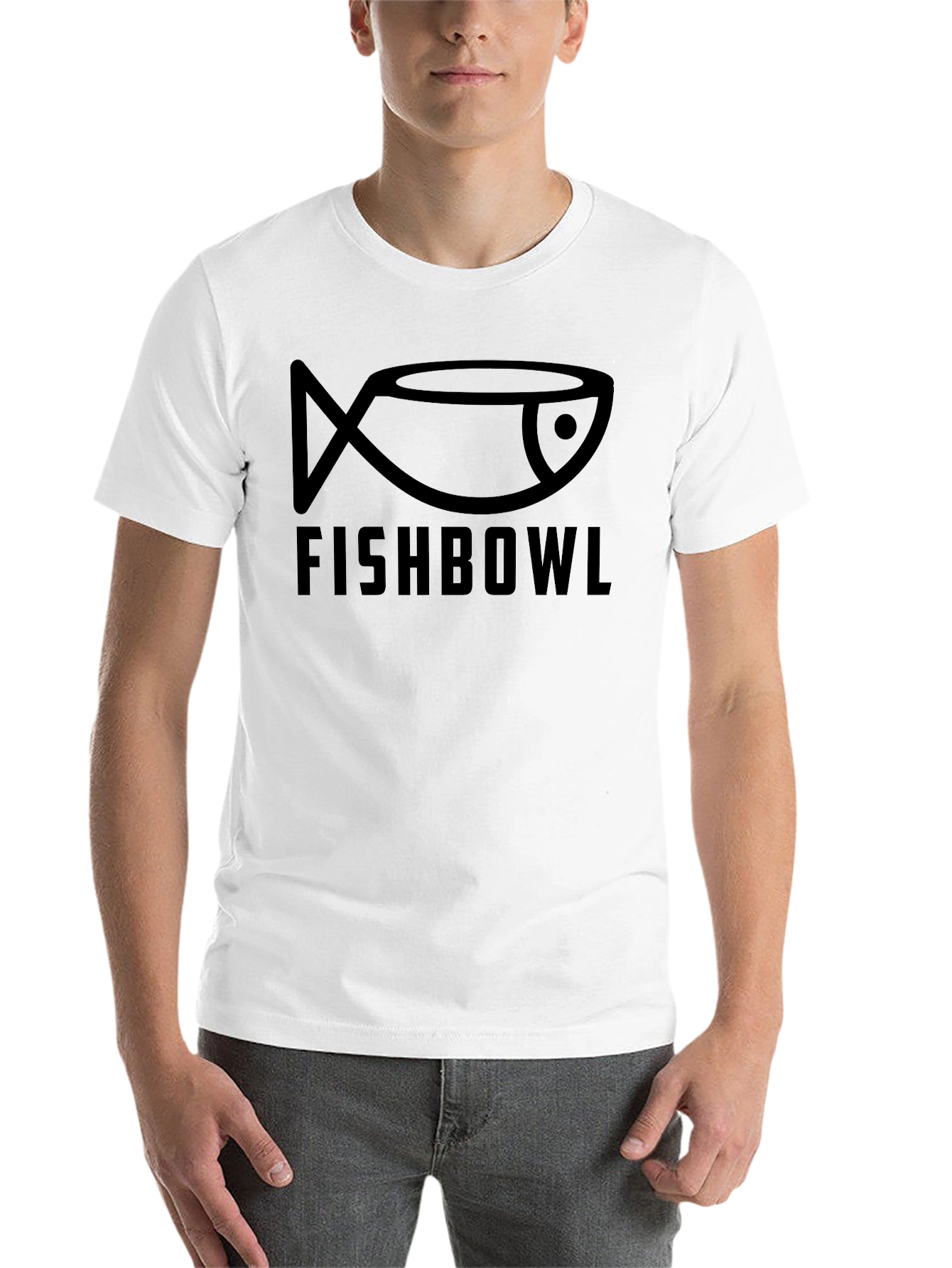 Black Fishbowl Graphic Tee - Black Cotton T-Shirt view 14