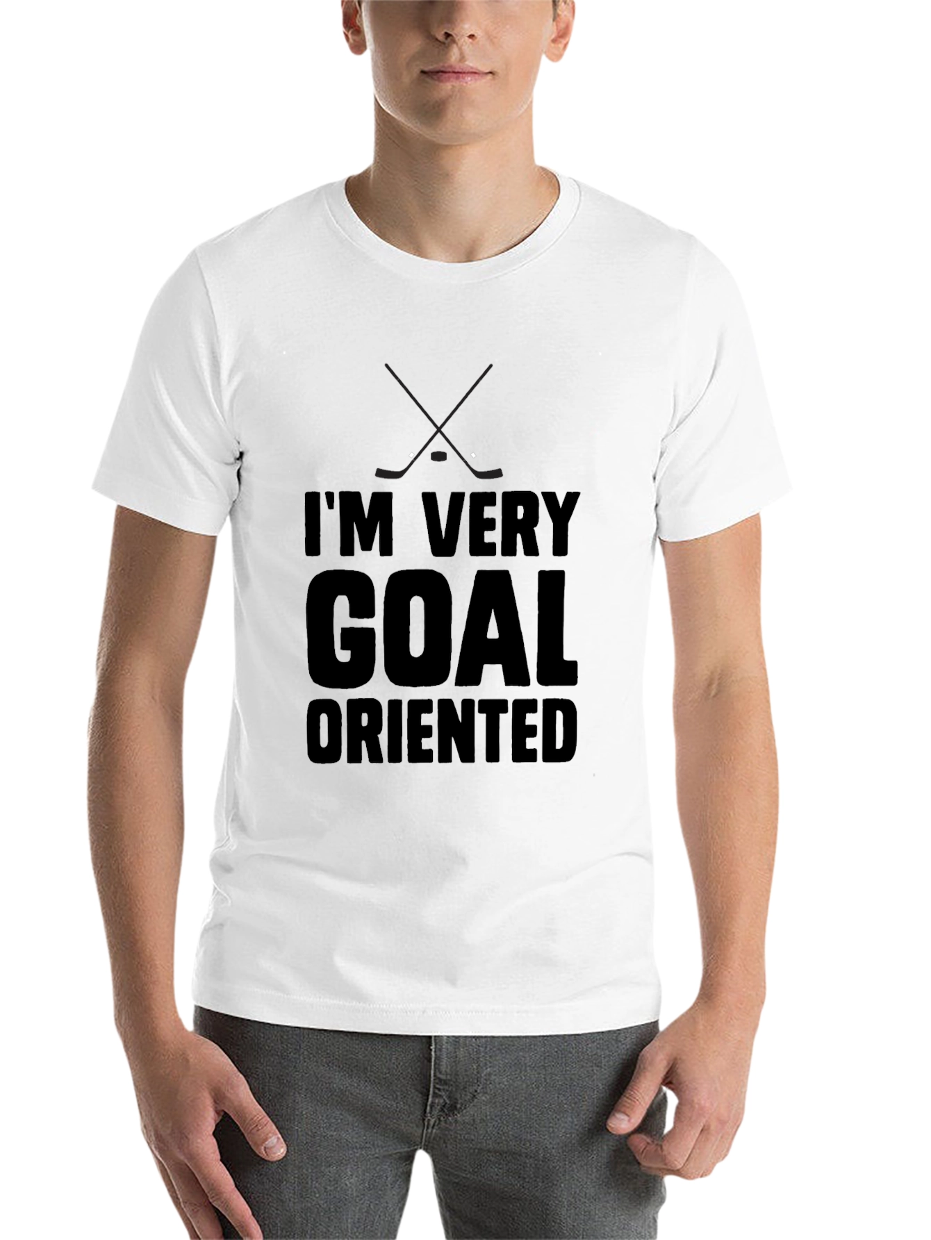 Black Goal Oriented Hockey T-Shirt view 14