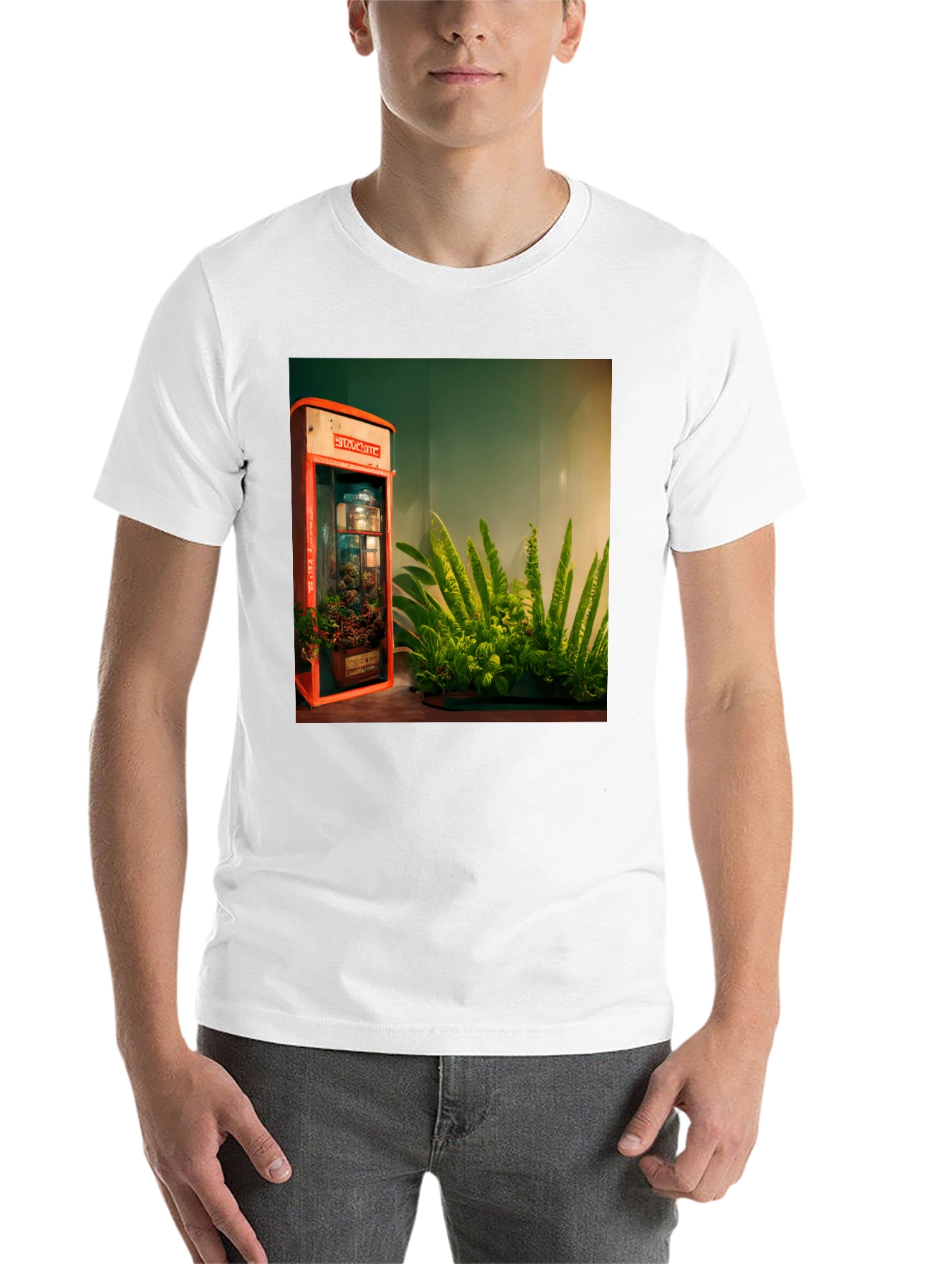 Black Urban Garden Graphic Tee - Black Cotton Blend view 14