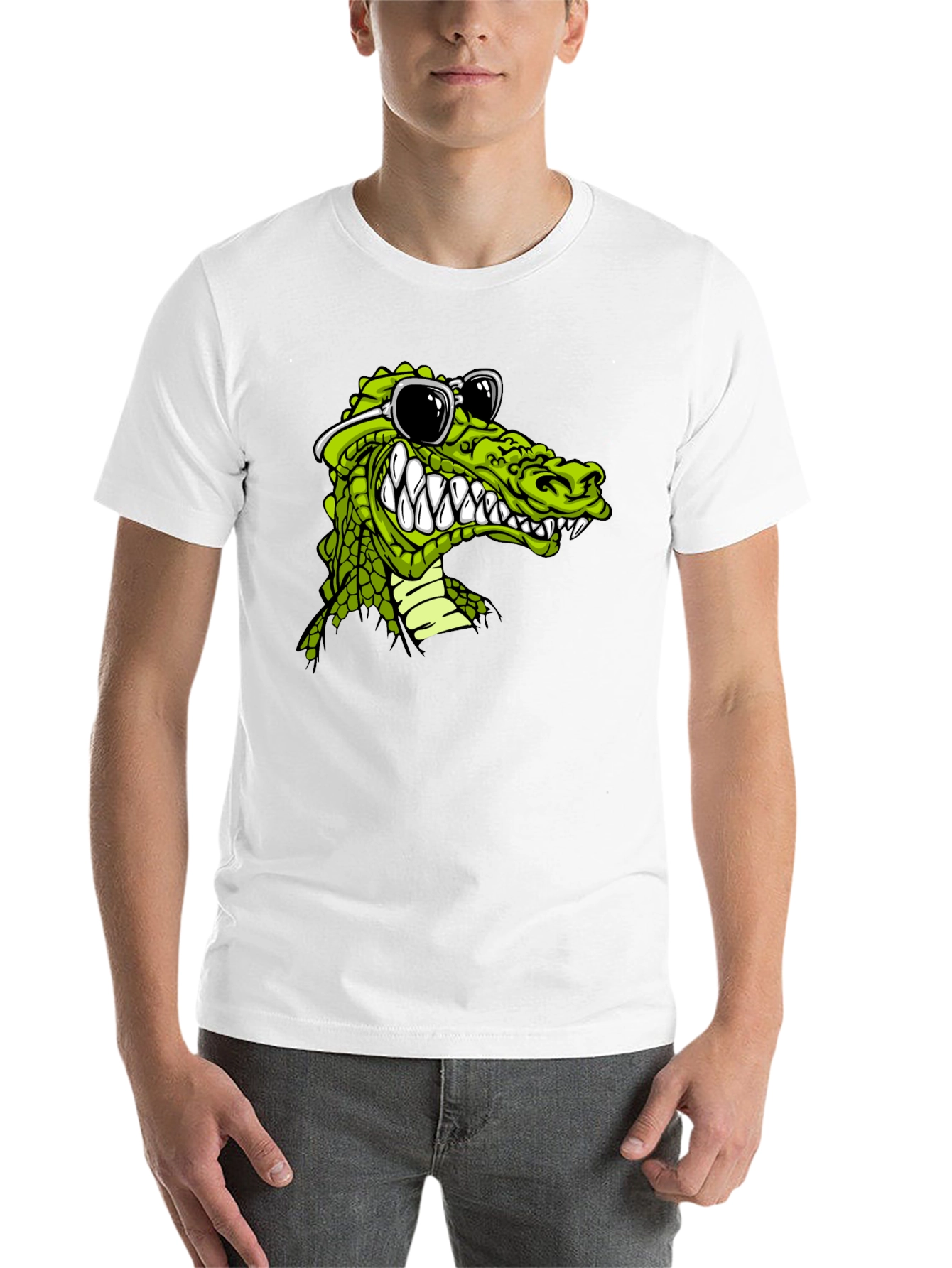 Black Cool Alligator Graphic Tee view 14