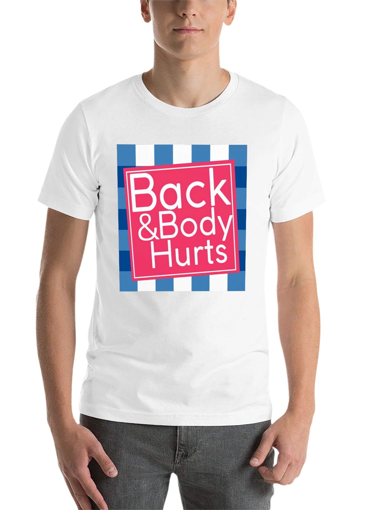 Black Back & Body Hurts Graphic Tee - Funny T-Shirt view 14