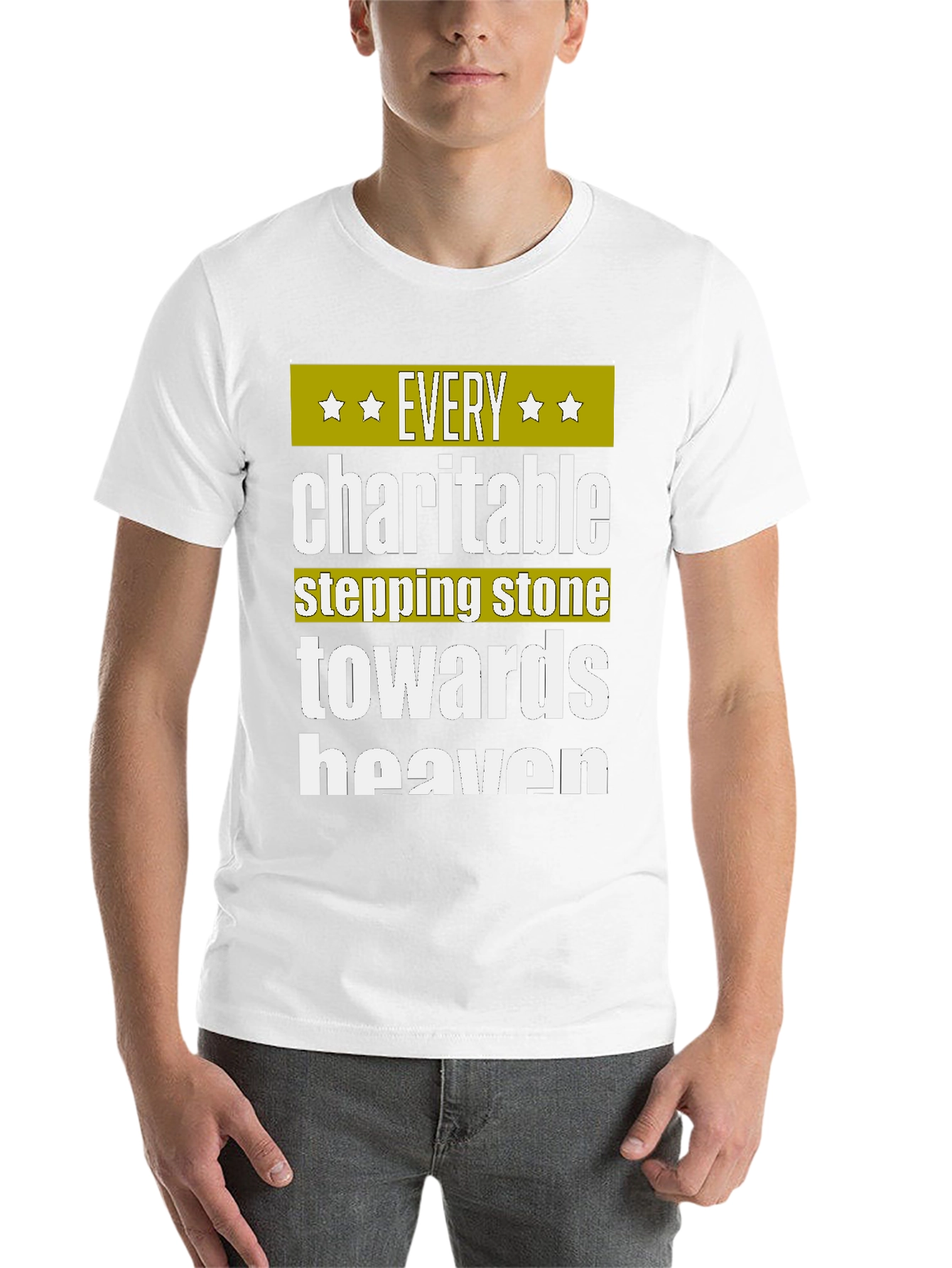 Black Charitable Stepping Stone T-Shirt - Towards Heaven view 14
