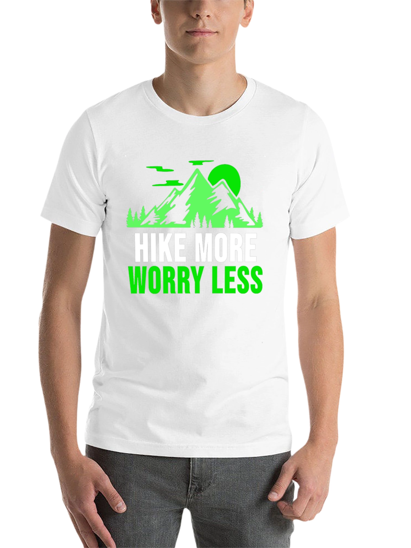 Black Hike More Worry Less Graphic T-Shirt view 14