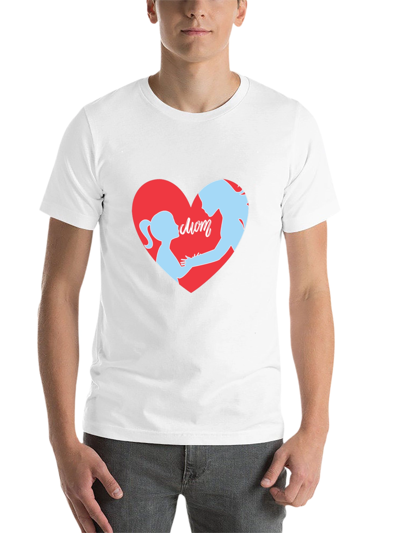 Black Mom & Daughter Heart T-Shirt - Black view 14