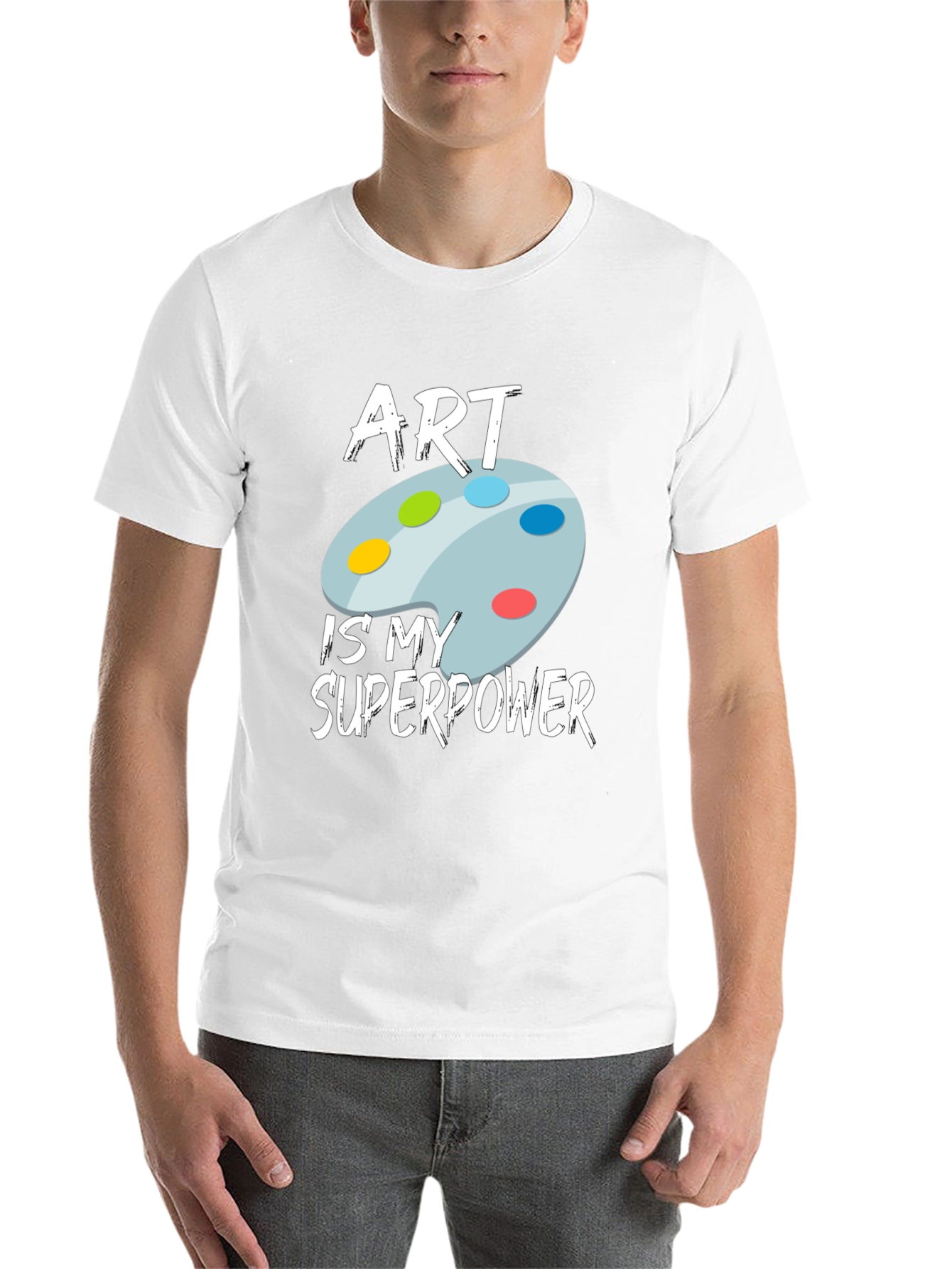 Art is My Superpower Black T-Shirt - 14