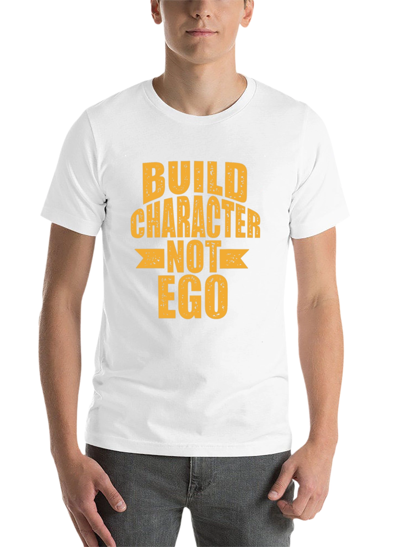 Black Build Character Not Ego Graphic Tee view 14