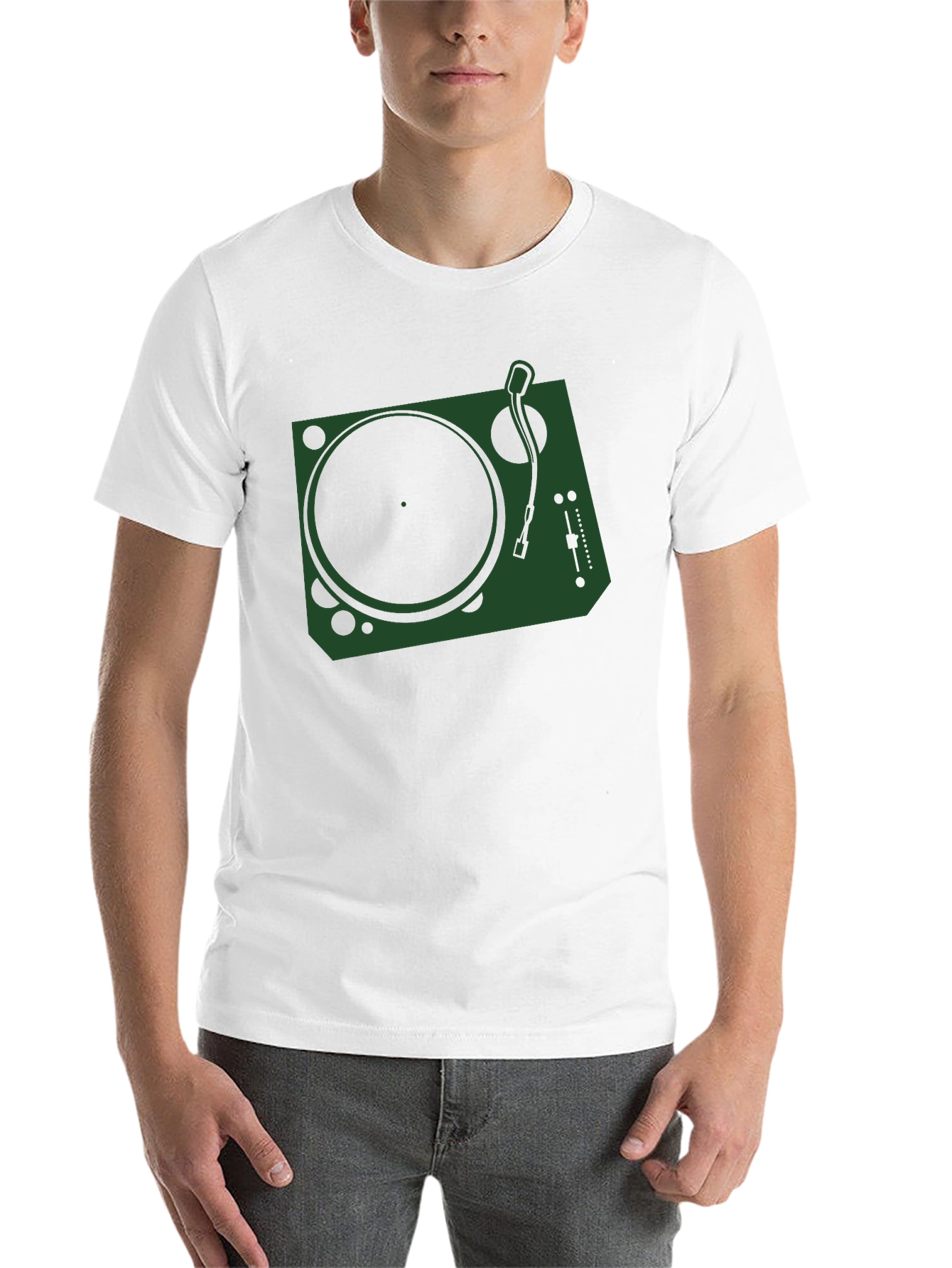 Black DJ Turntable Graphic T-Shirt - Black view 14