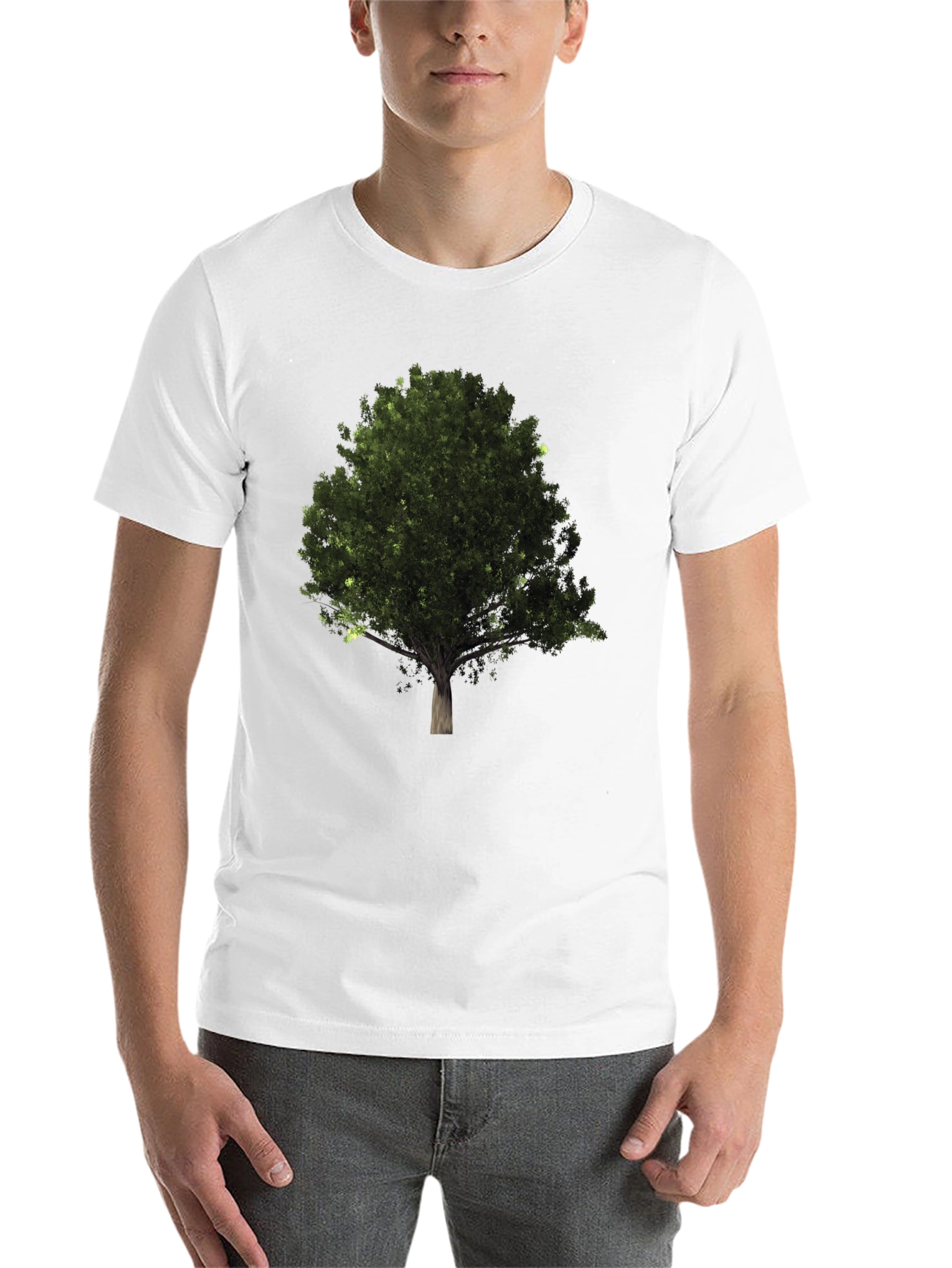 Black Nature Tree Graphic Black T-Shirt view 14
